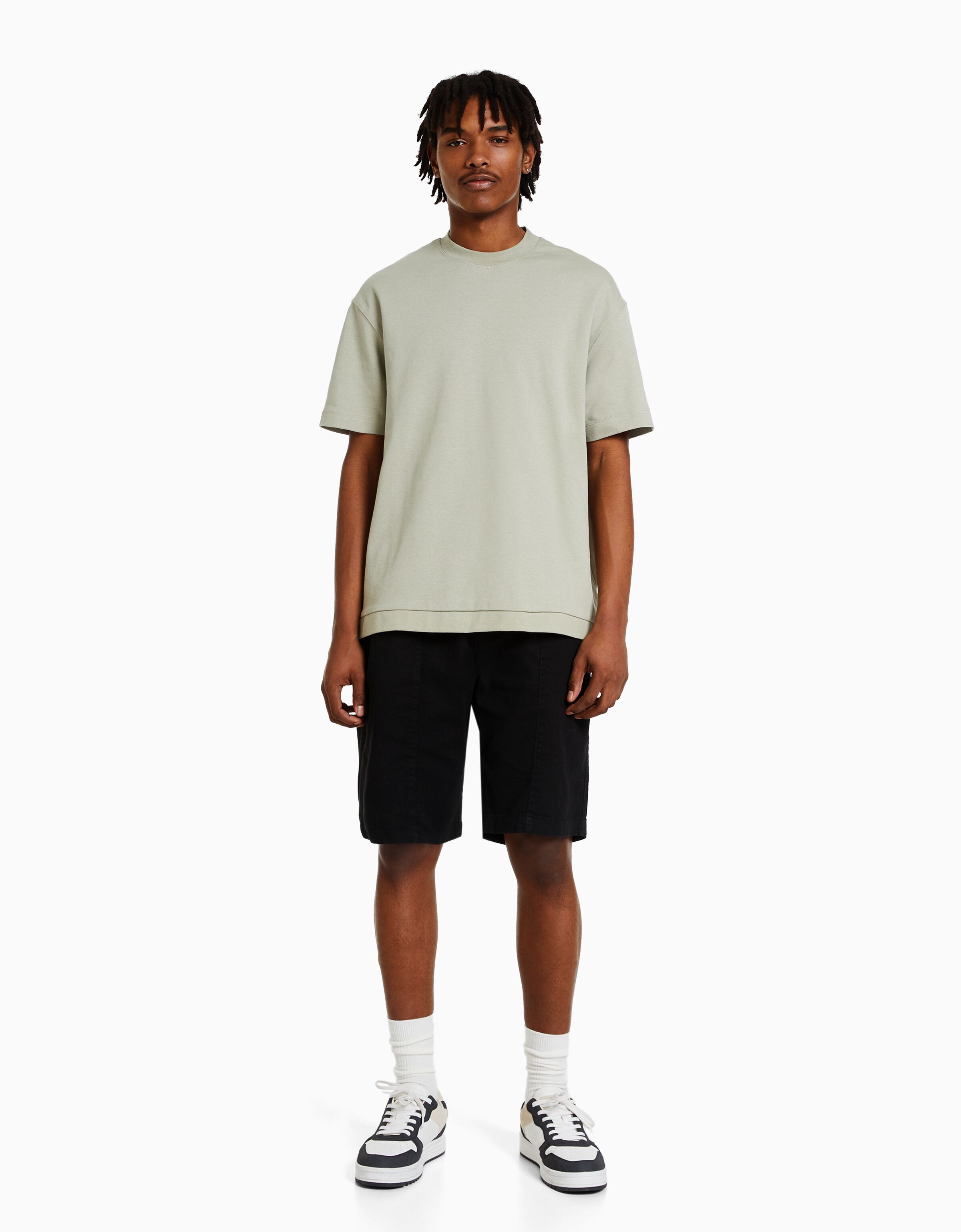 Bermuda jogger efecto rústico