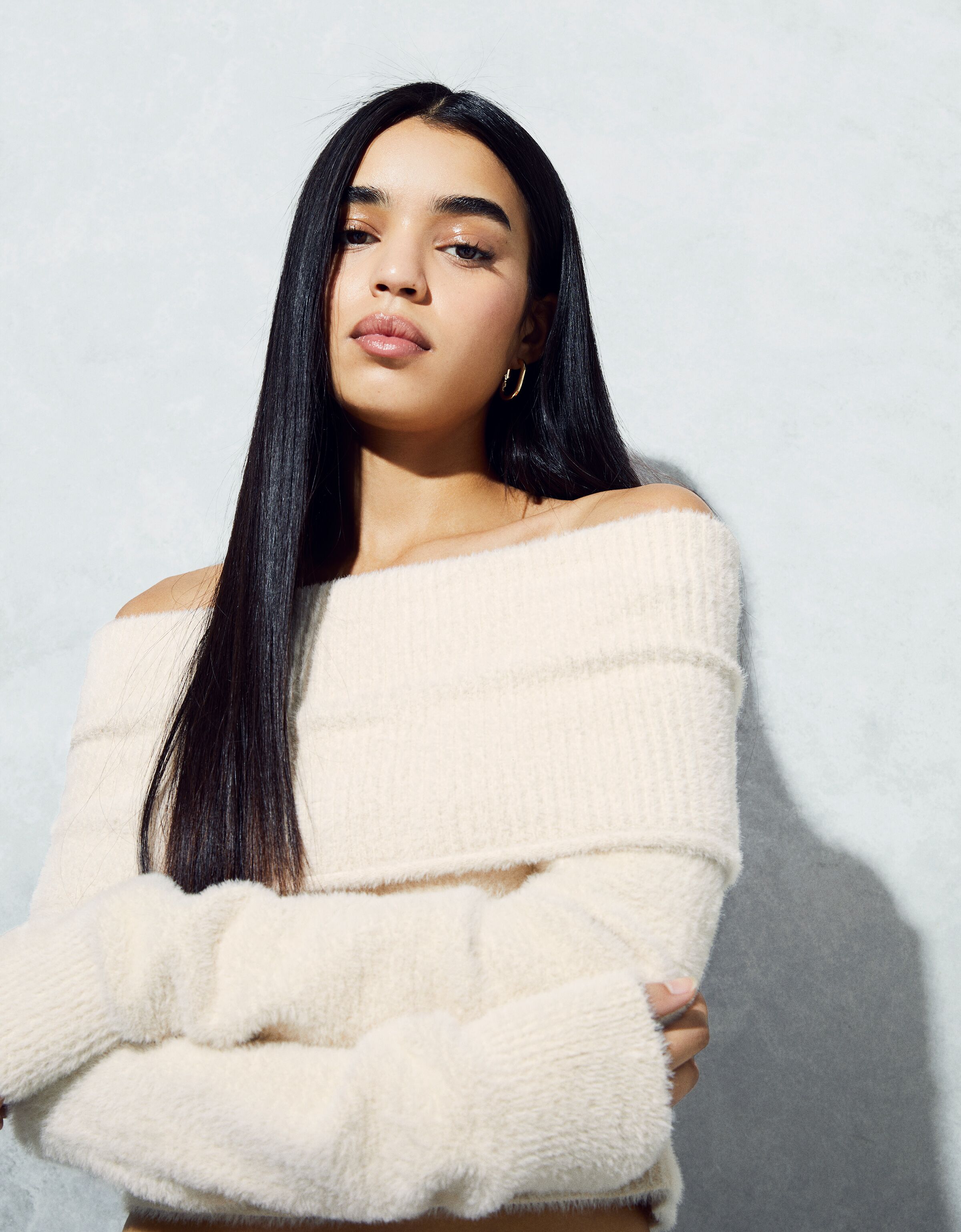 Jersey bardot efecto pelo