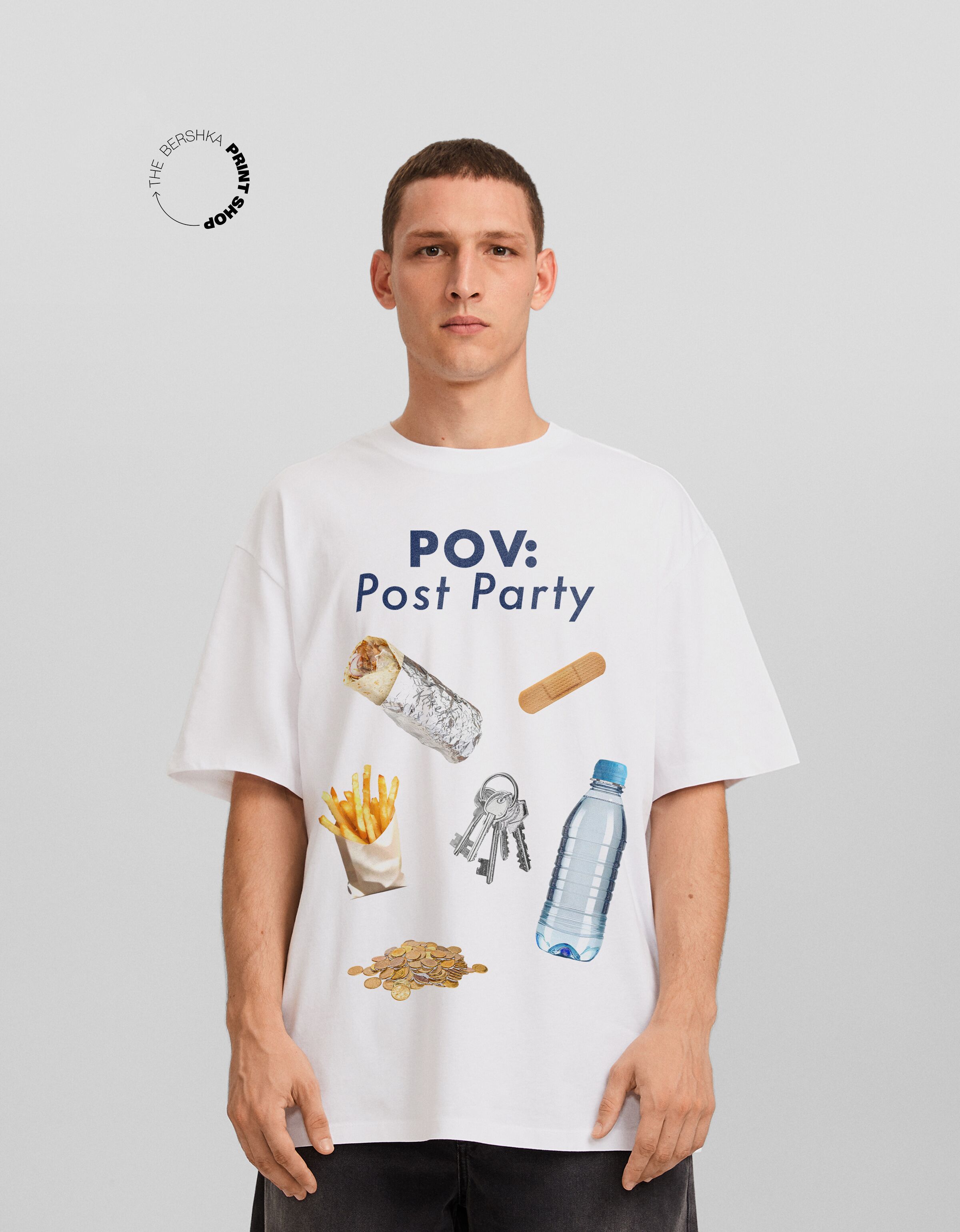 Camiseta Trending Now manga corta boxy fit print