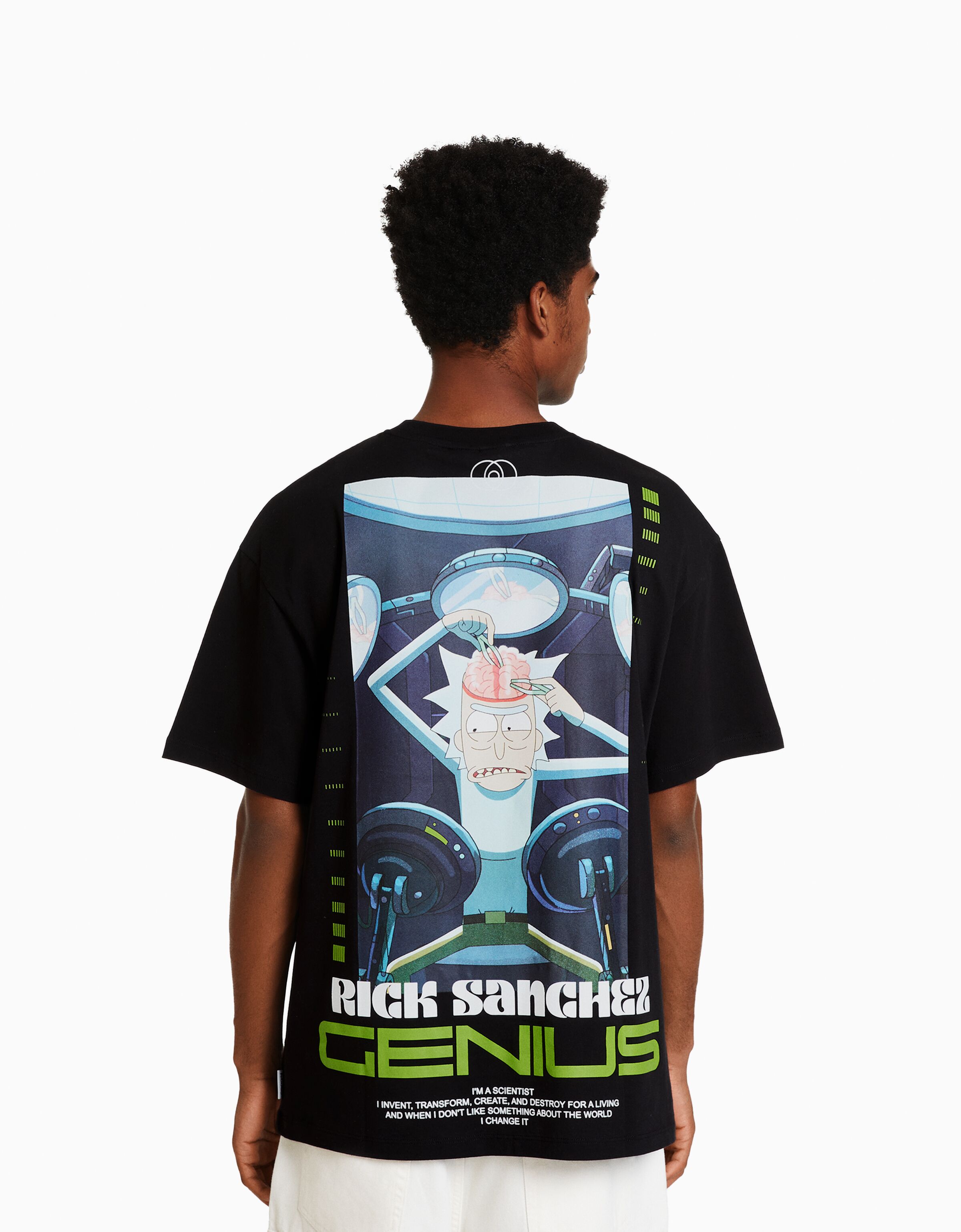 Camiseta Rick & Morty manga corta boxy fit print