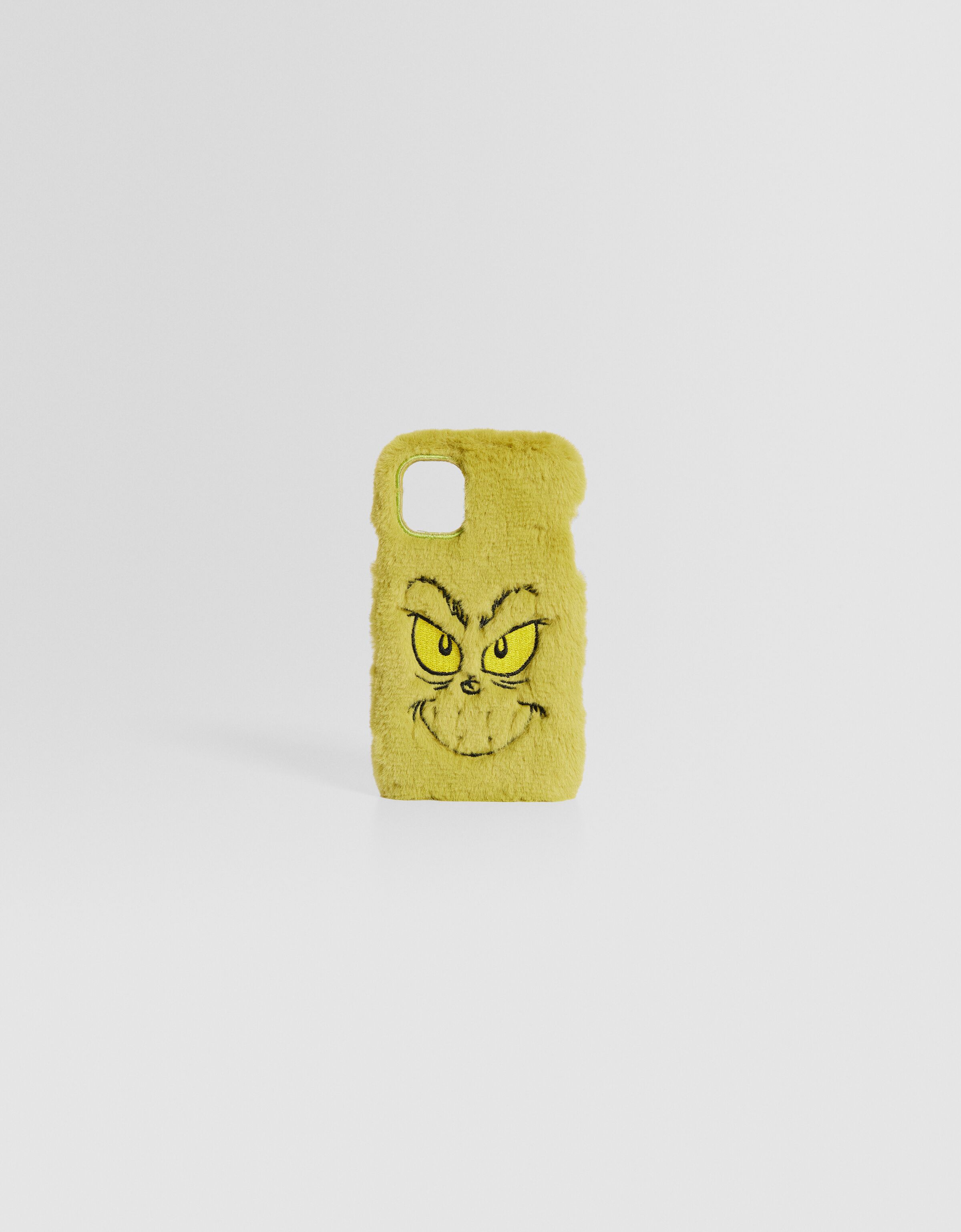 Carcasa móvil El Grinch iPhone11 / XR efecto pelo bordado