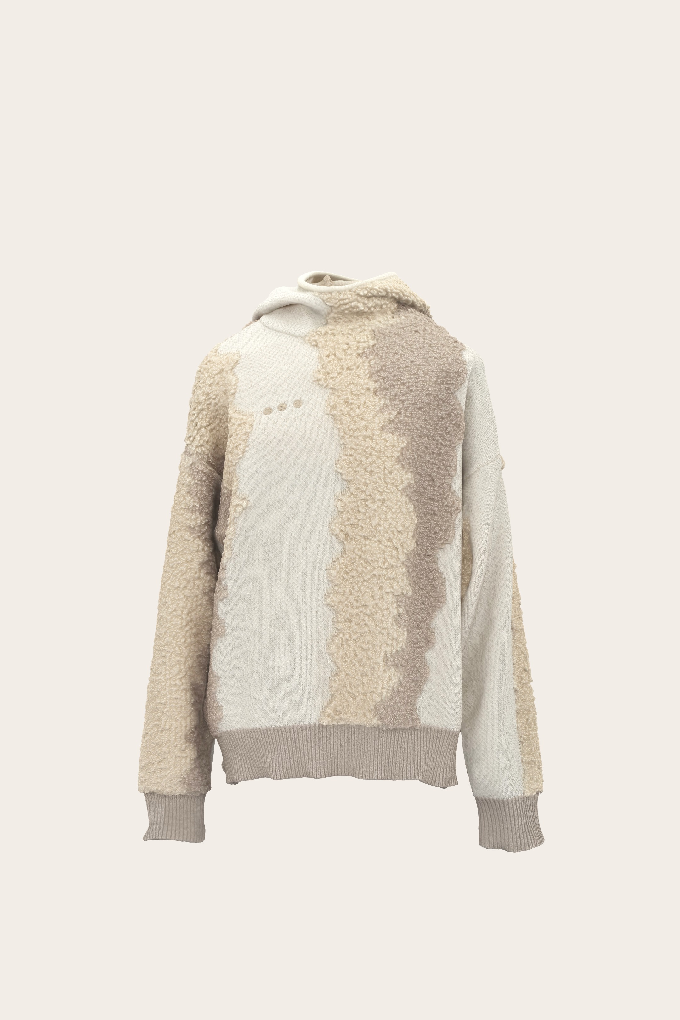 Jersey RAL7000STUDIO x BERSHKA capucha contraste textura