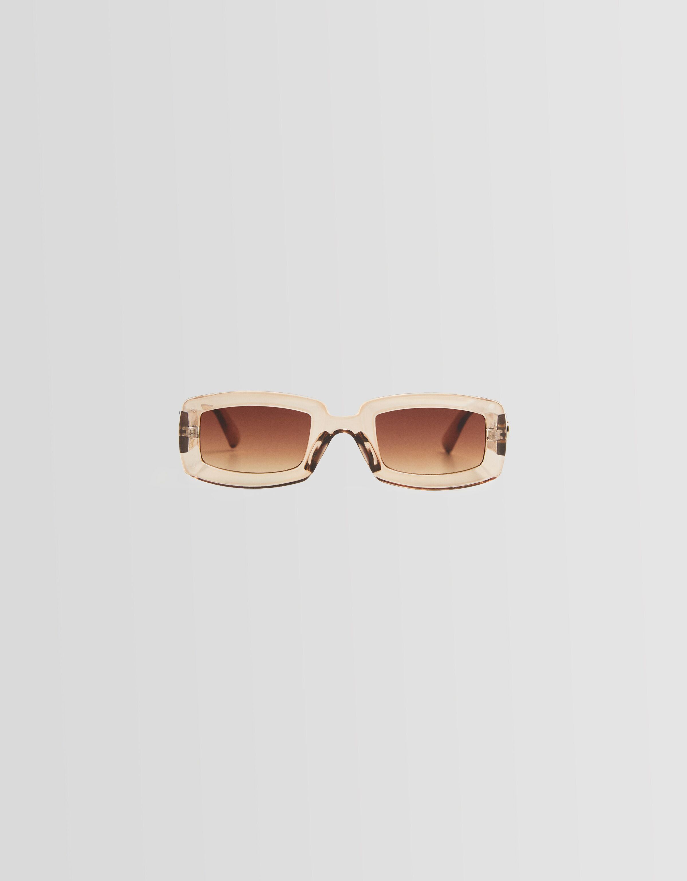 Gafas sol rectangulares transparentes