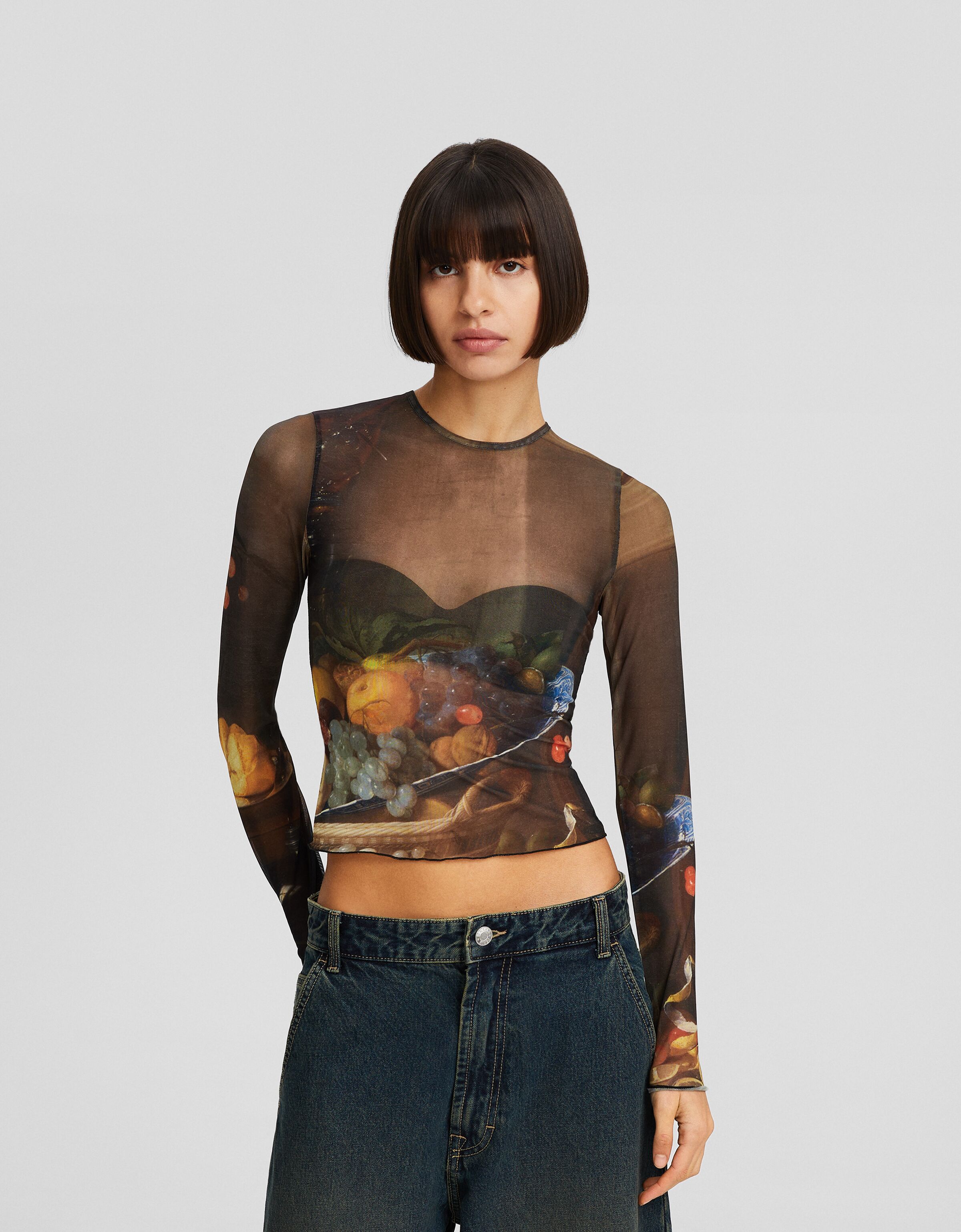 Camiseta Jan Davidszoon de Heem manga larga tul print