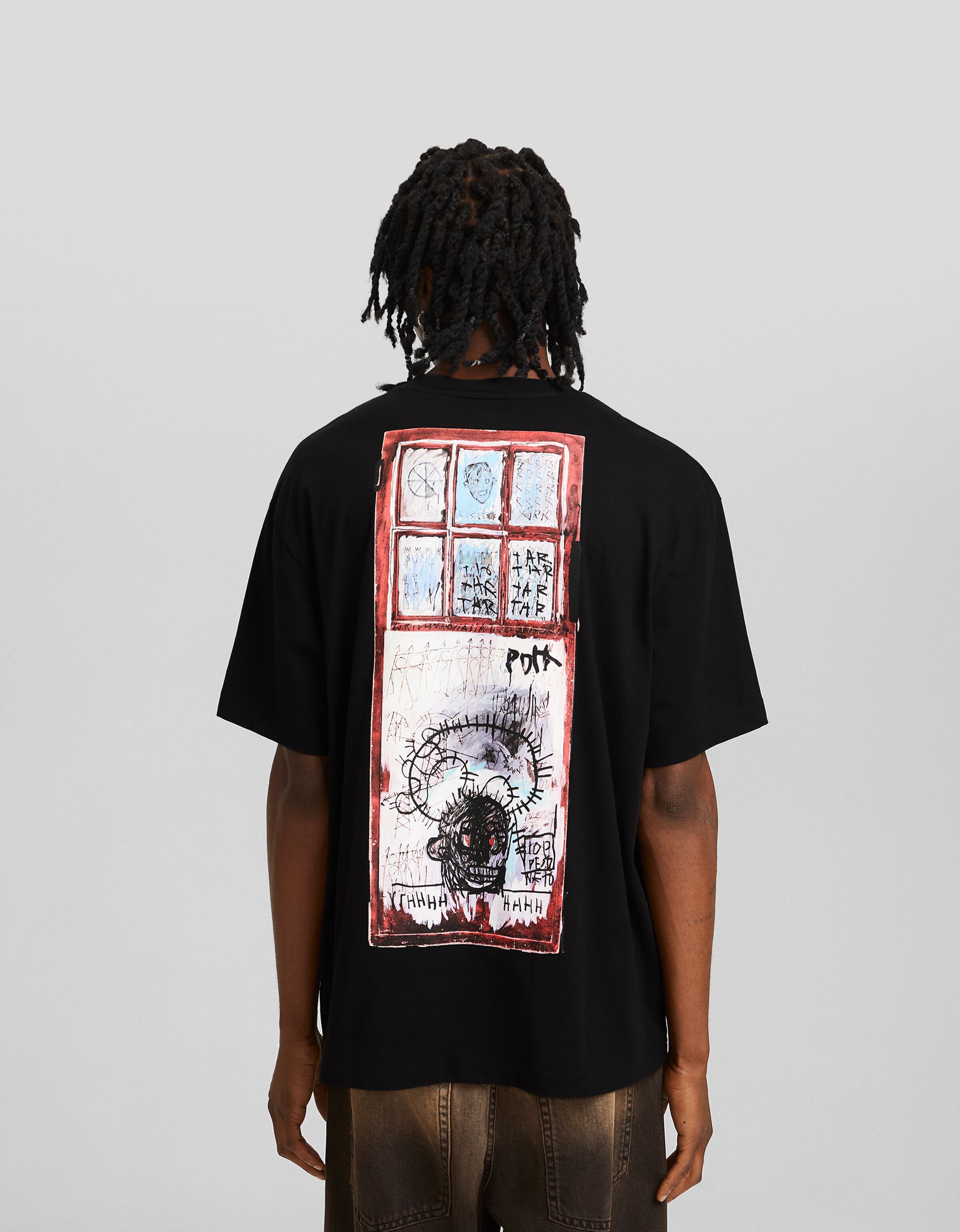 Camiseta Jean-Michel Basquiat manga corta boxy fit print