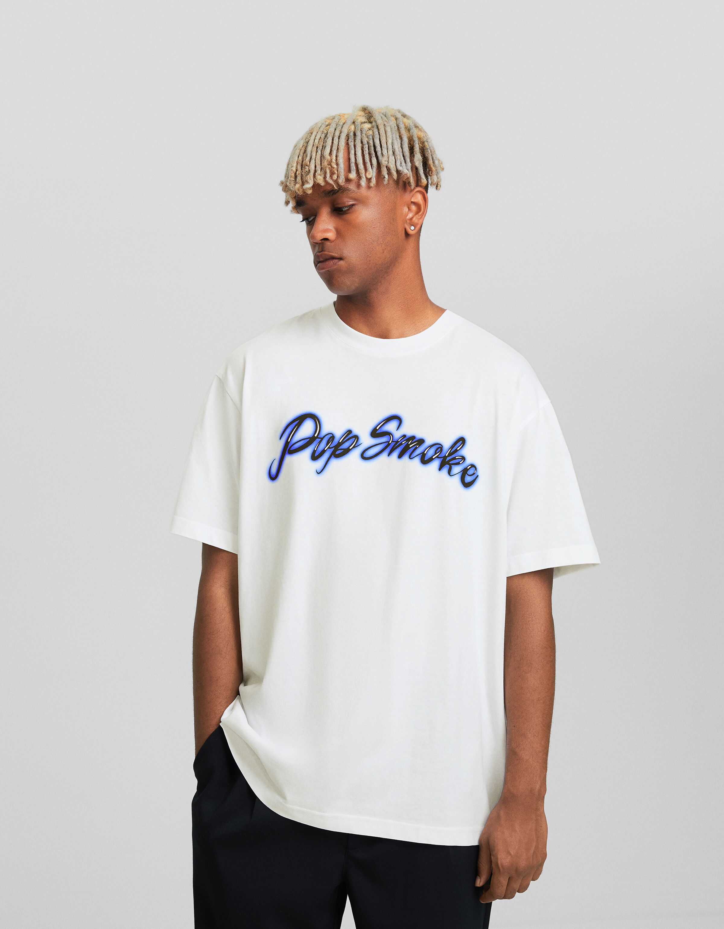 Camiseta Pop Smoke manga corta boxy fit print