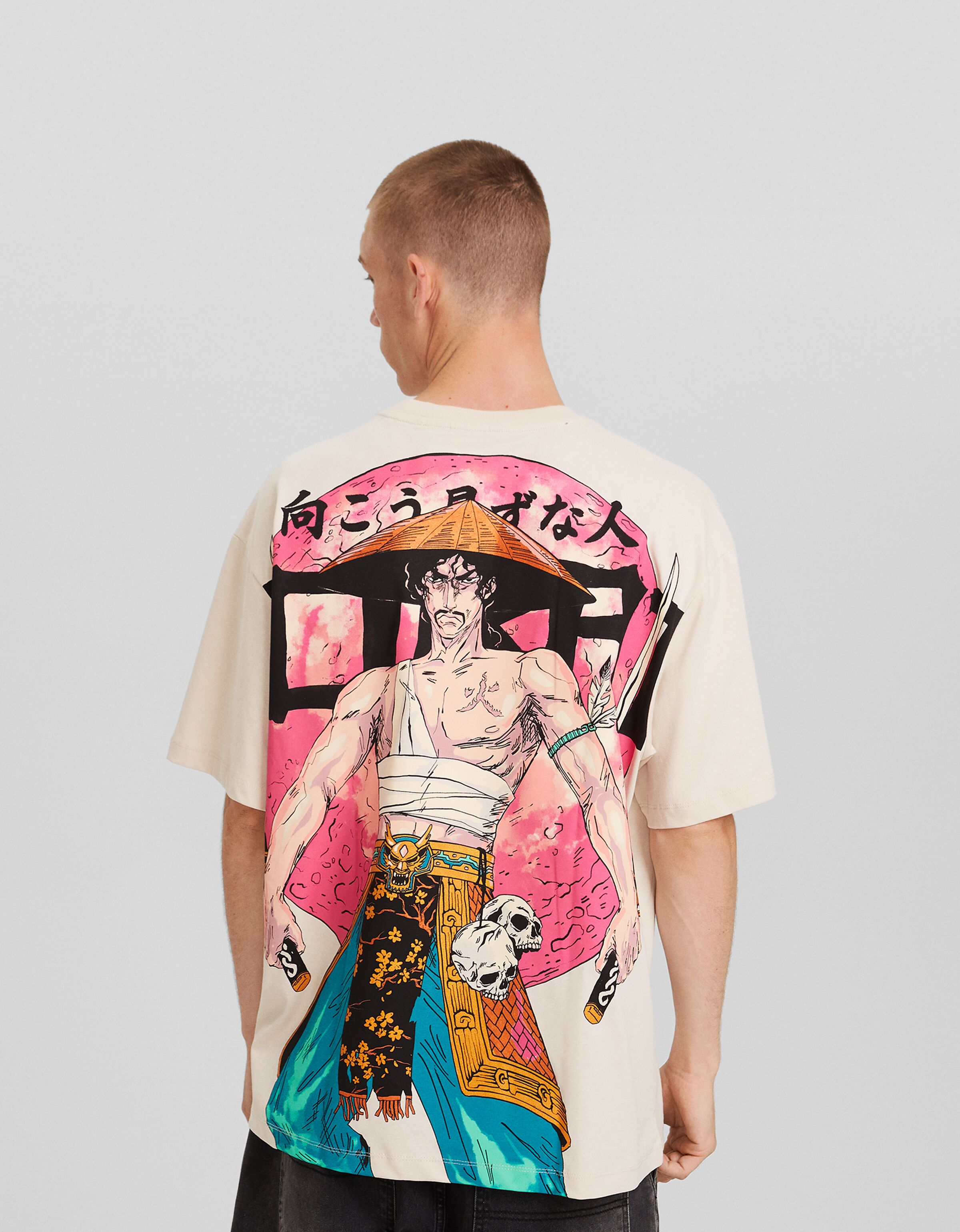 Camiseta manga corta boxy fit print