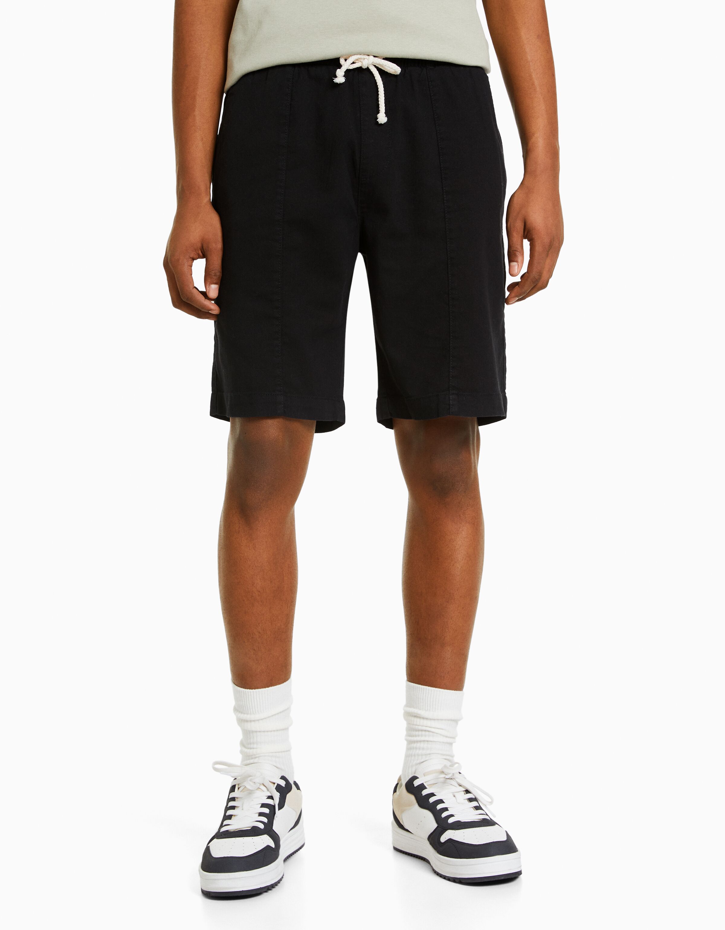 Bermuda jogger efecto rústico