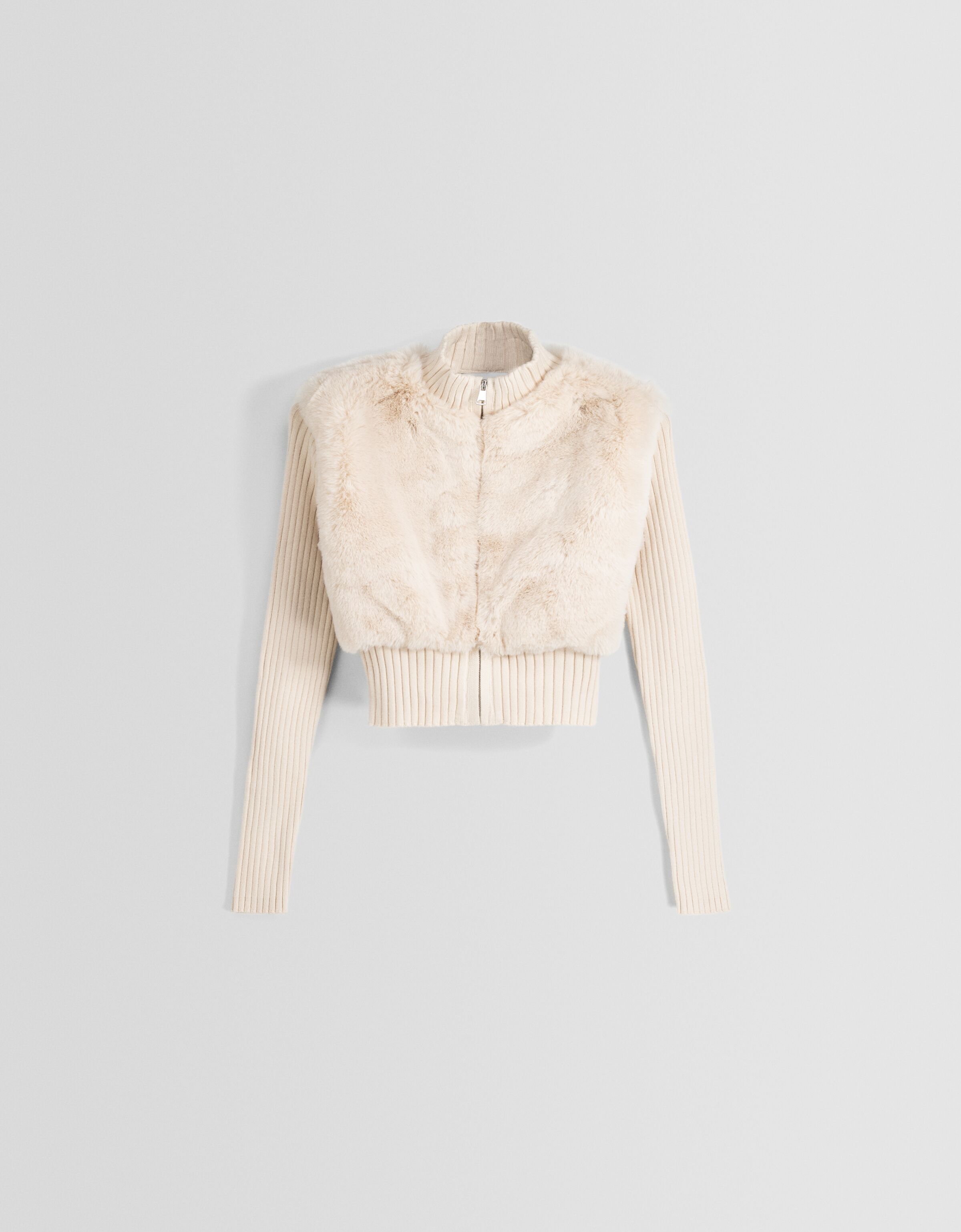 Cárdigan cremallera pelo