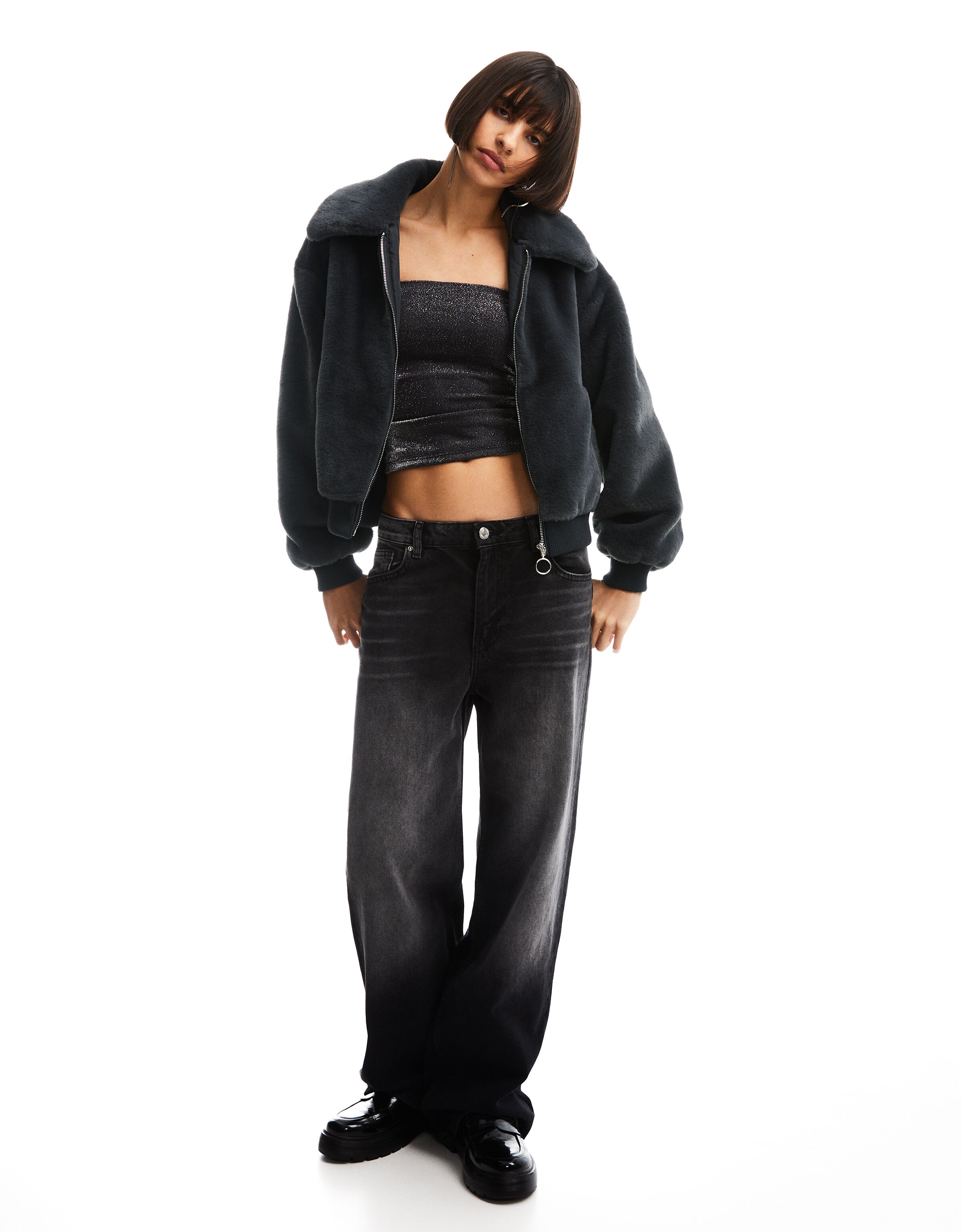 Cazadora trucker teddy