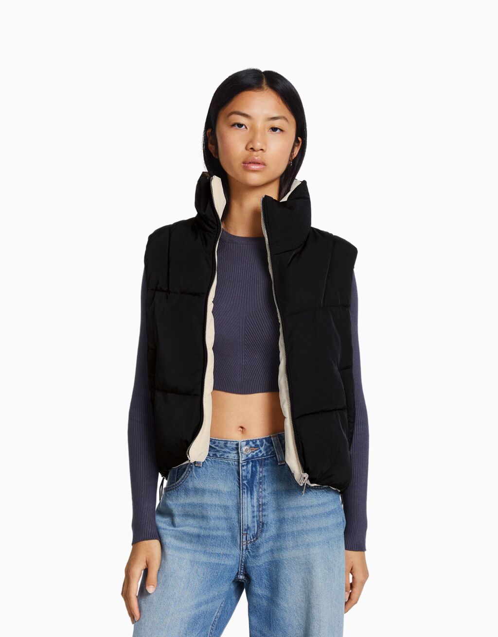 Chaleco reversible con nylon