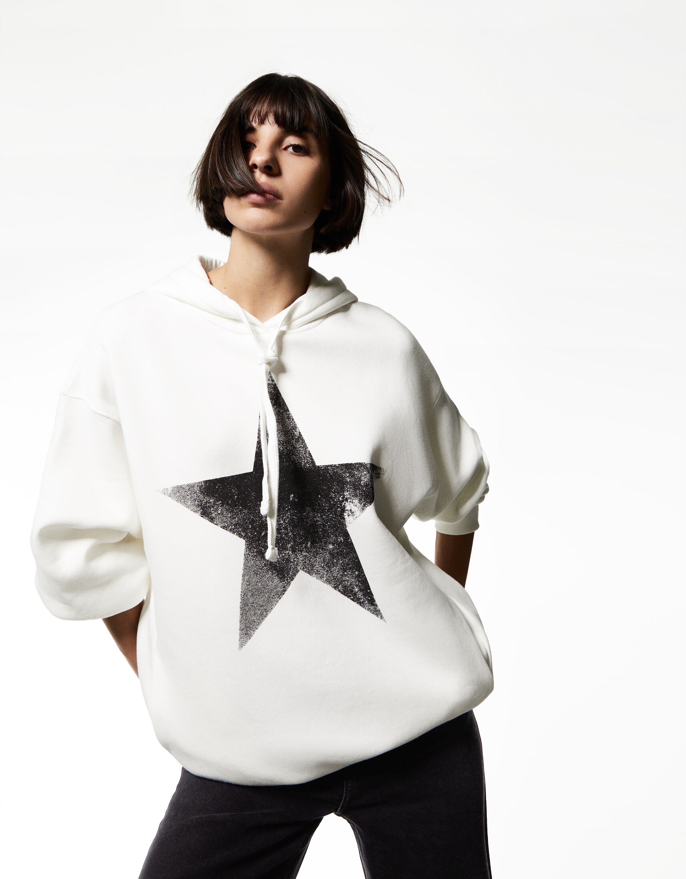 Sudadera capucha print