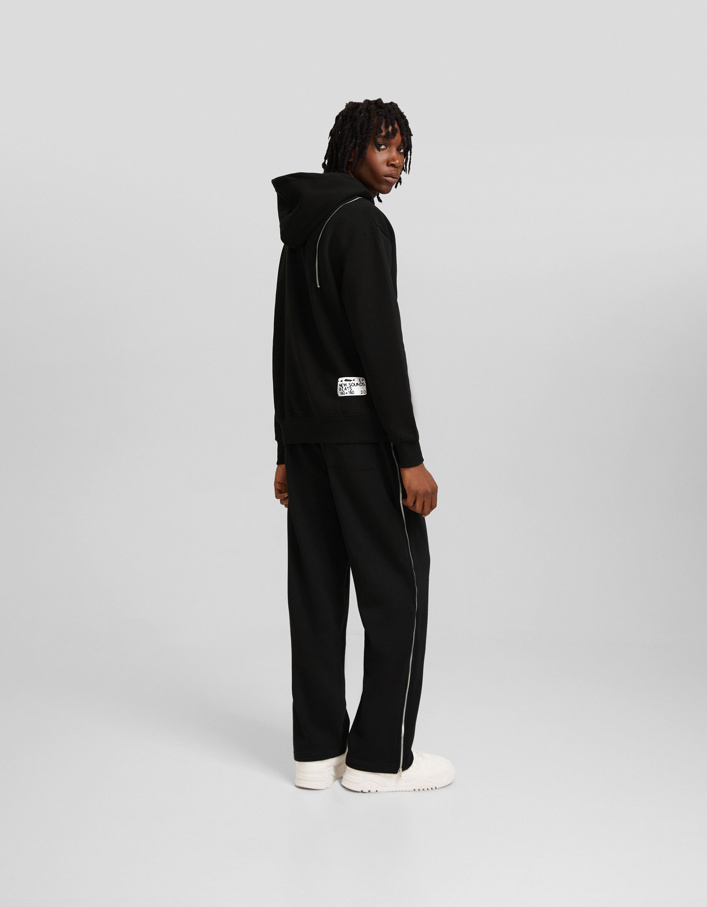 Sudadera capucha cremallera print