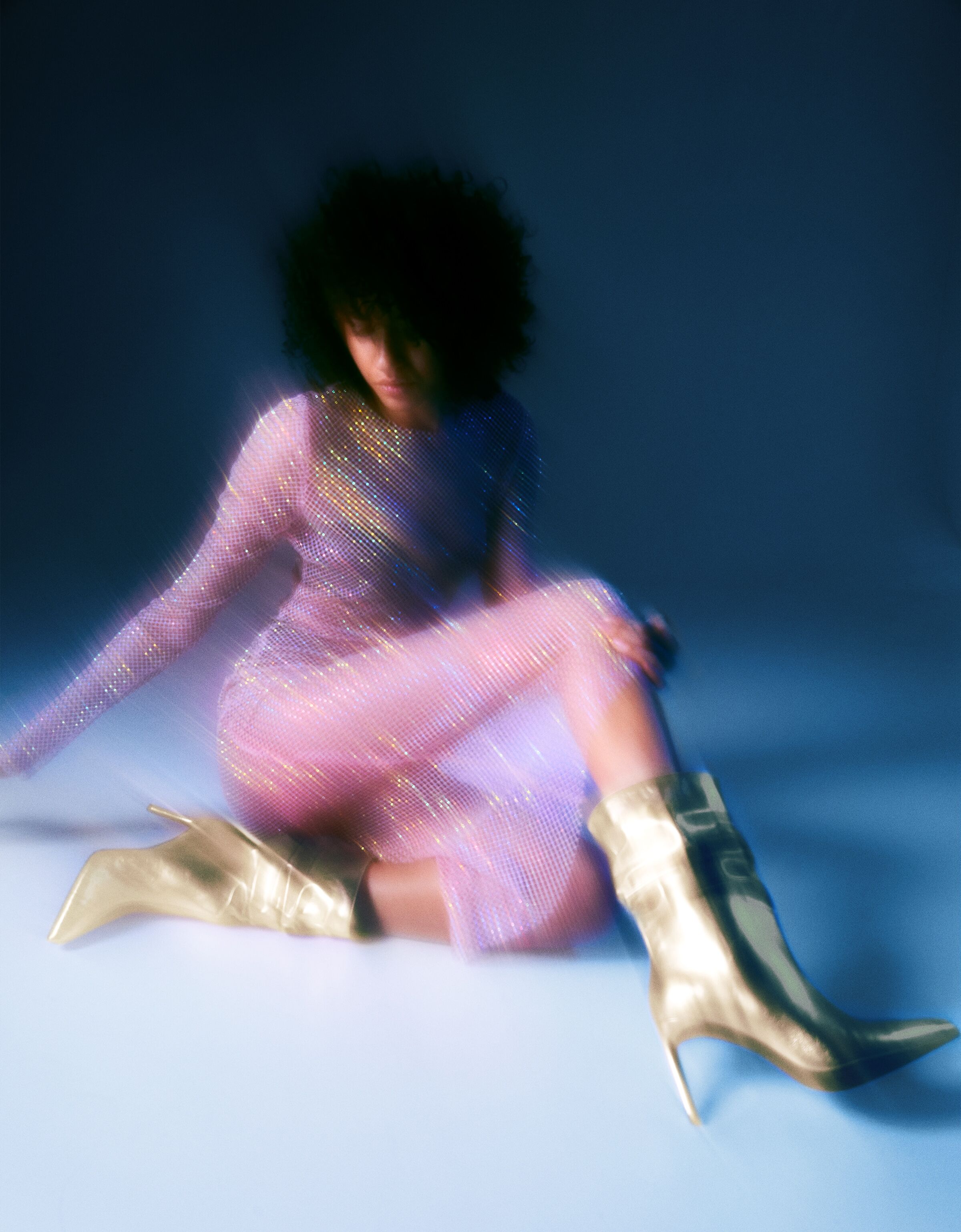 Botines slouchy metalizados