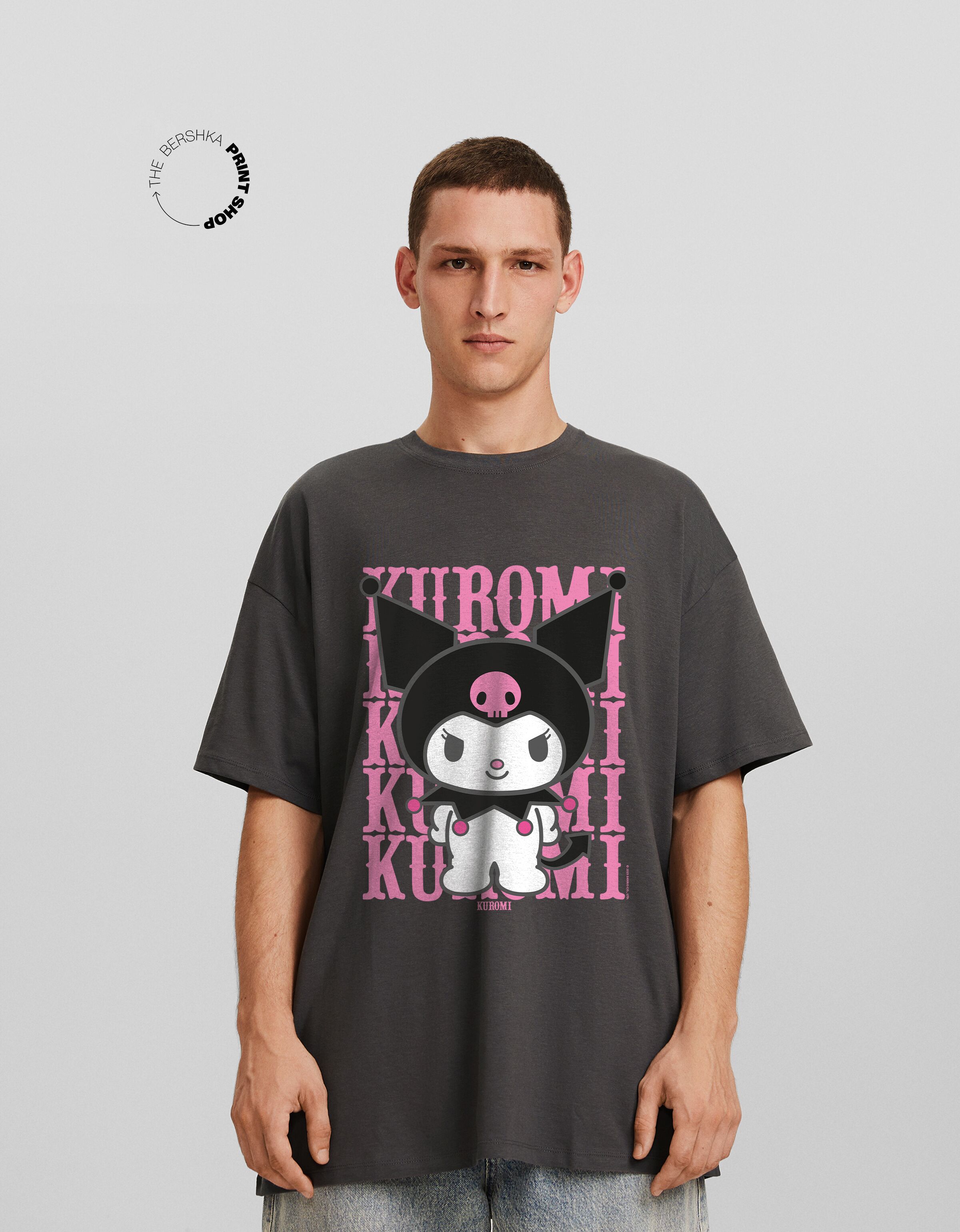 Camiseta Kuromi manga corta oversize print
