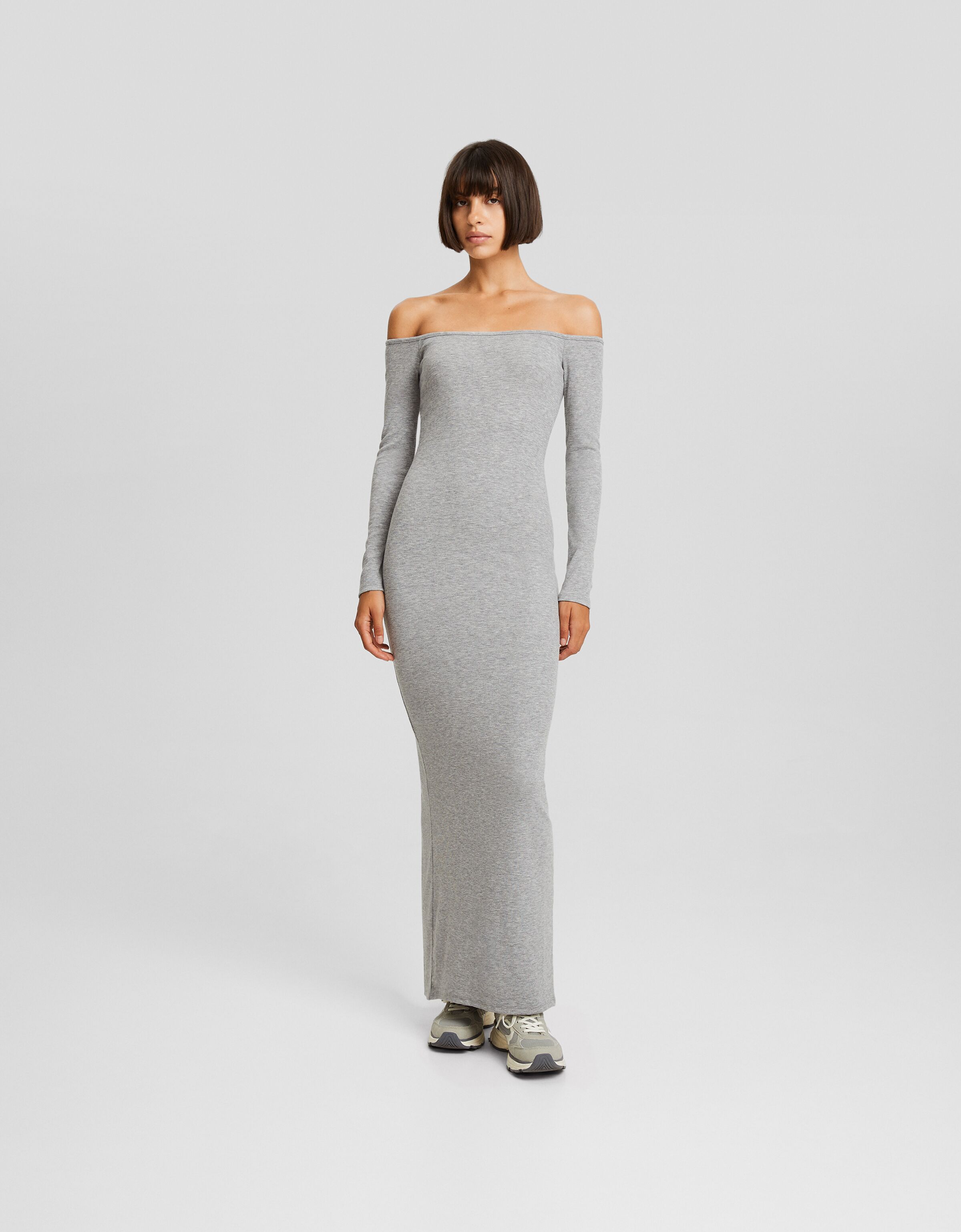 Vestido largo manga larga