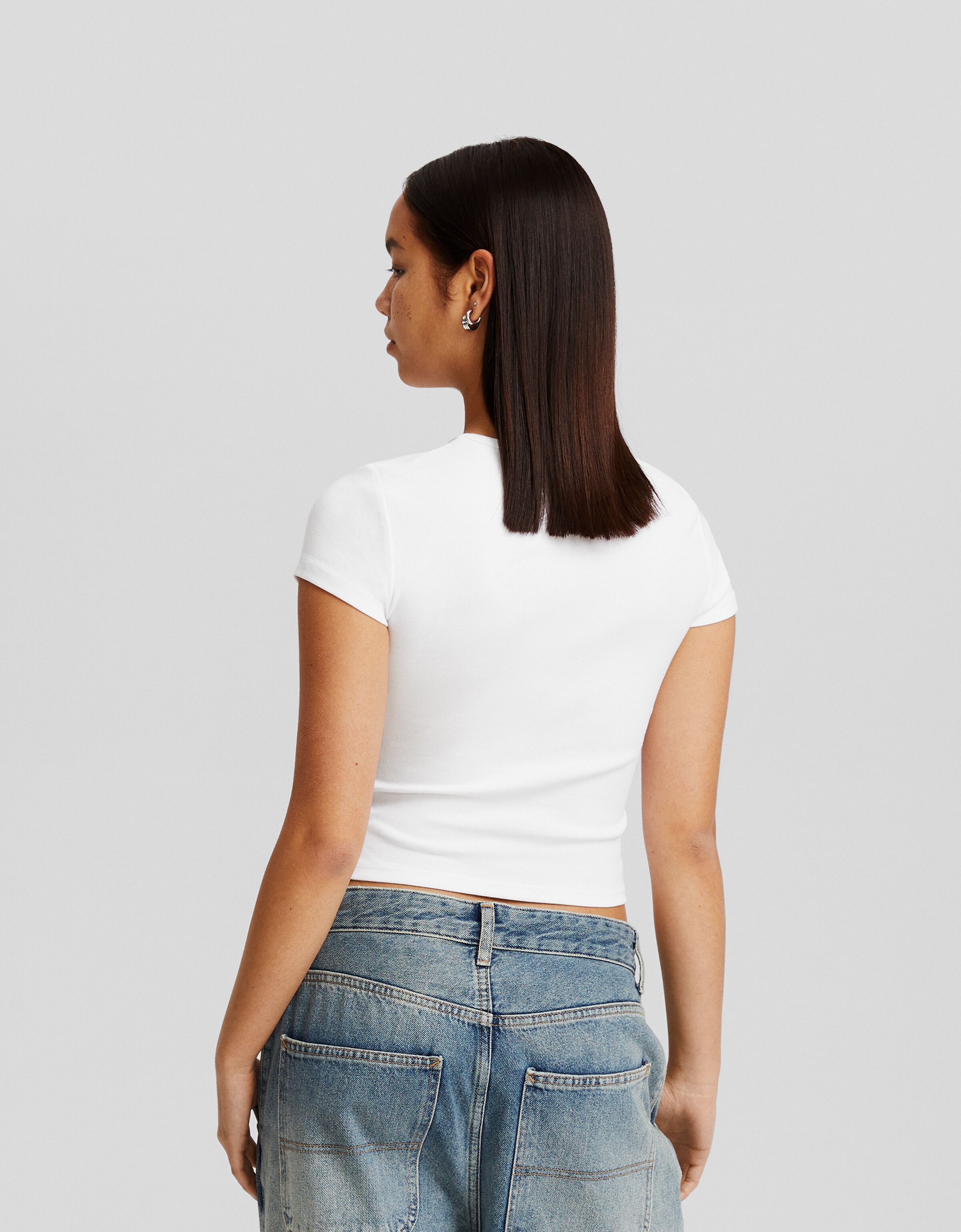 Camiseta manga corta cuello redondo