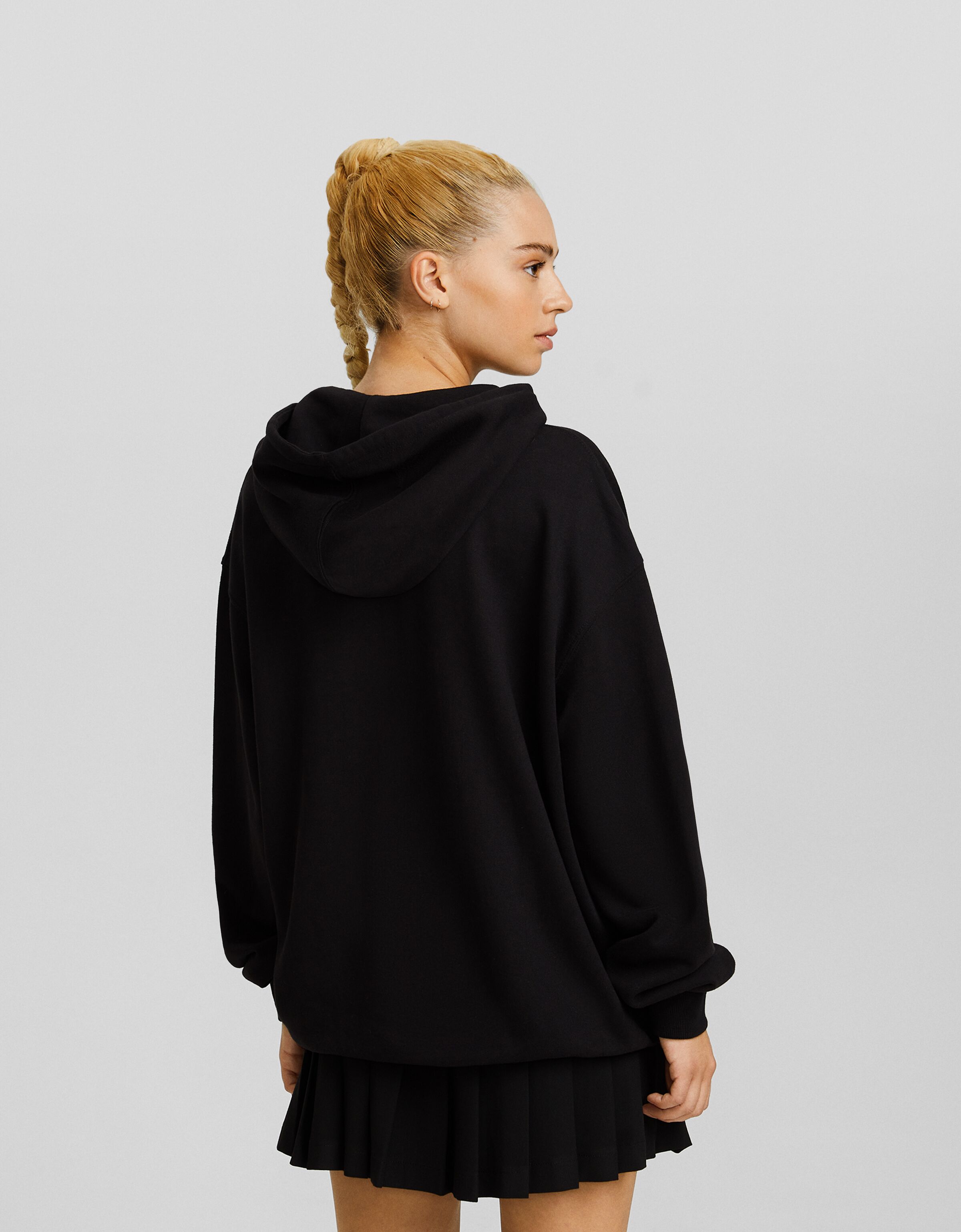 Sudadera Bershka Wearable Art capucha print