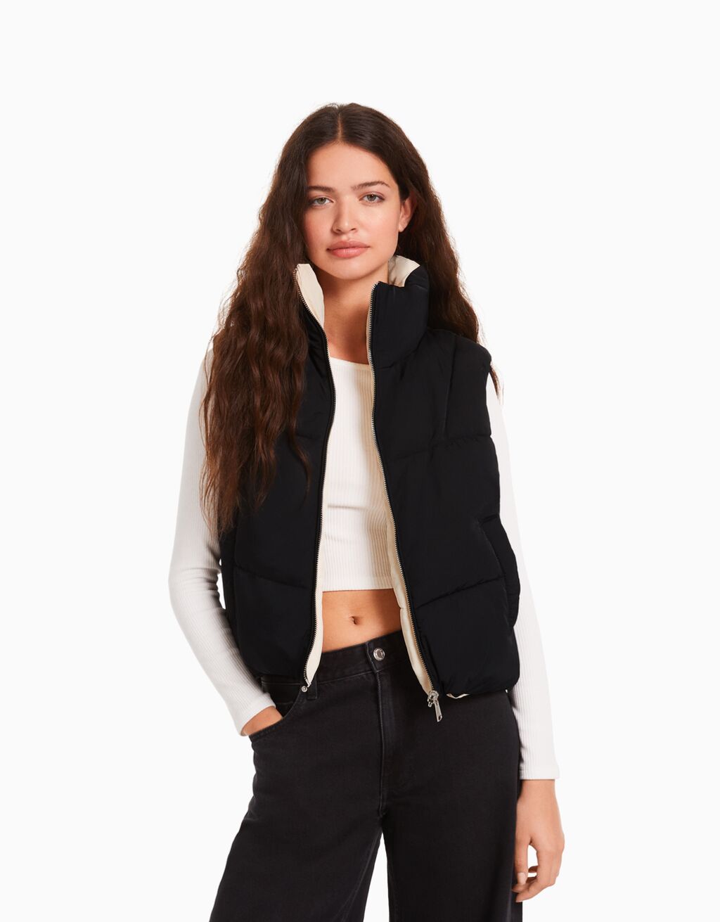 Chaleco reversible con nylon