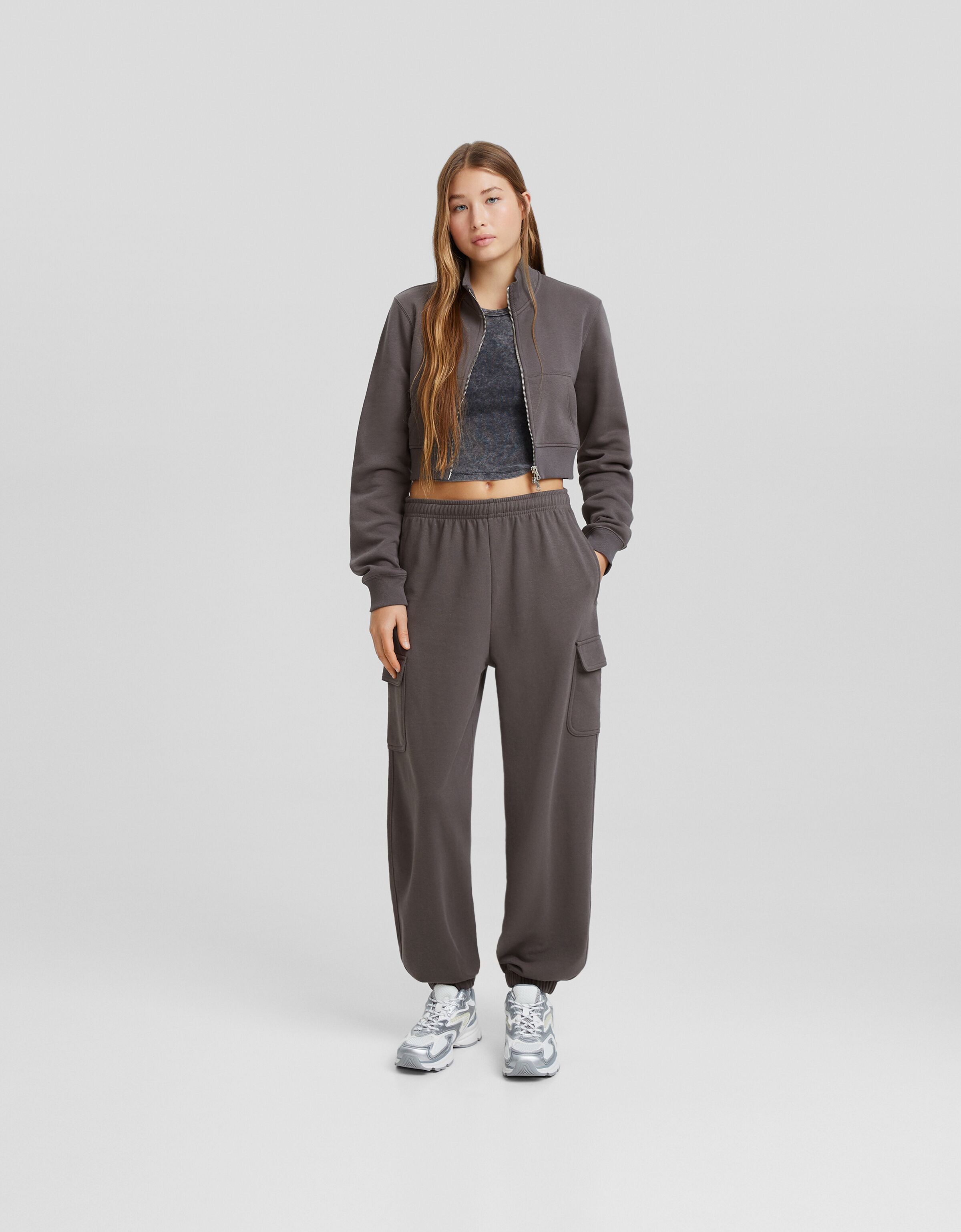 Pantalón jogger felpa cargo