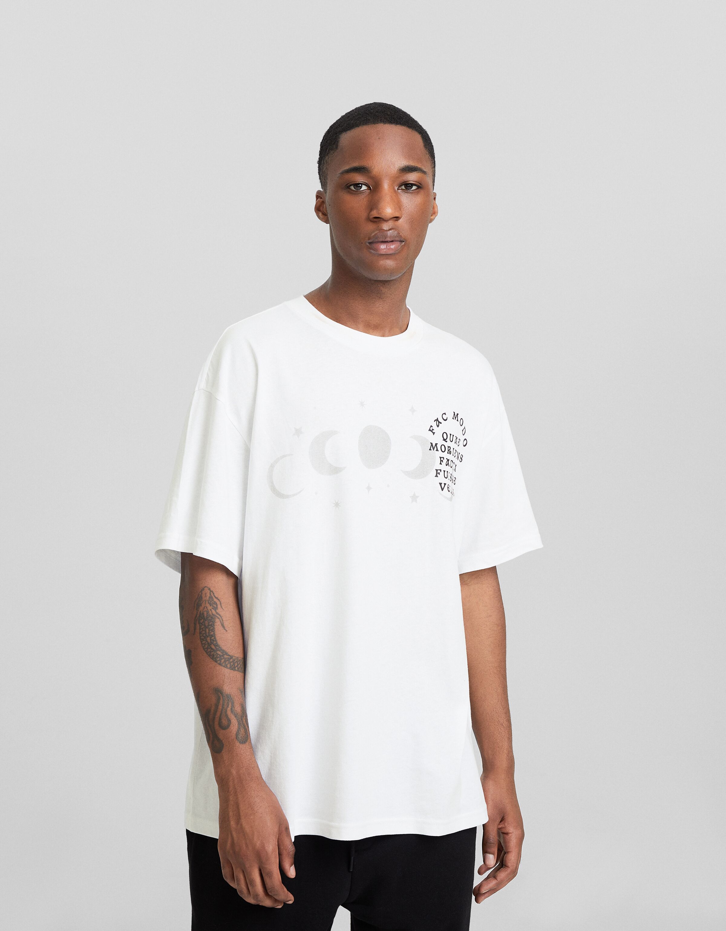 Camiseta manga corta boxy fit print