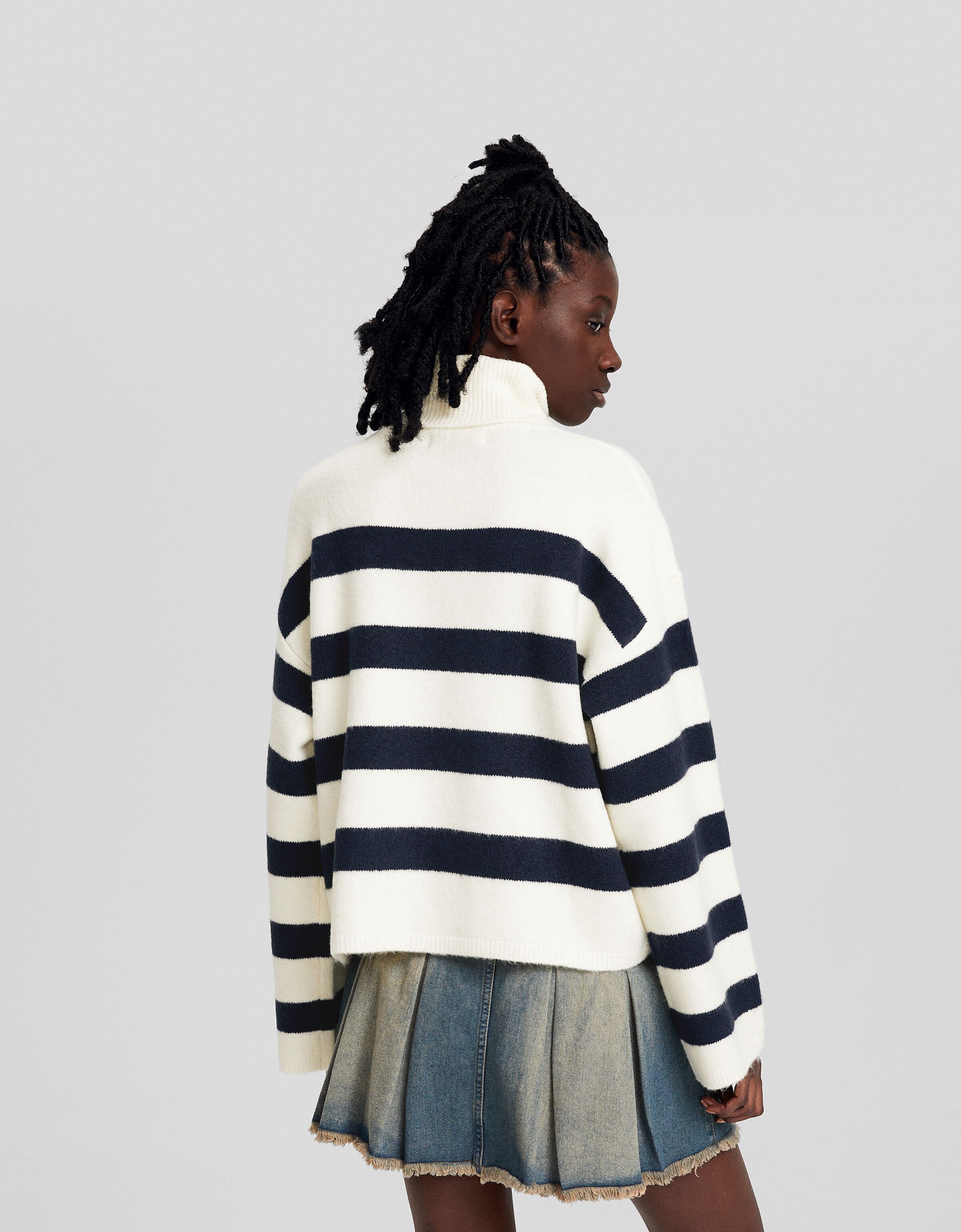 Jersey cuello subido rayas