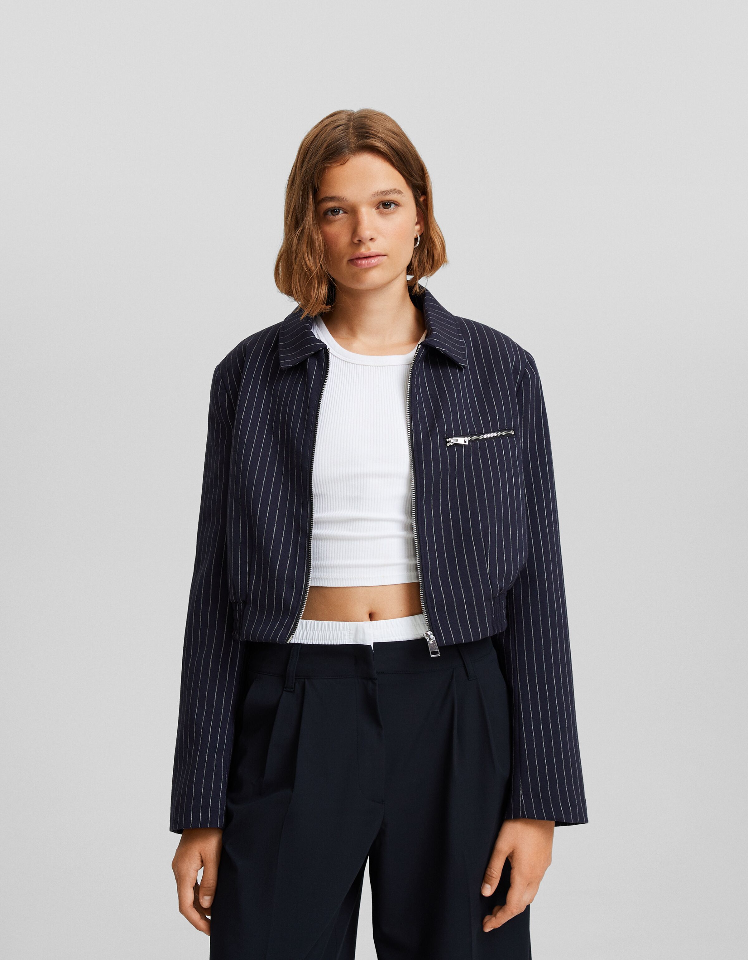 Cazadora trucker cremallera