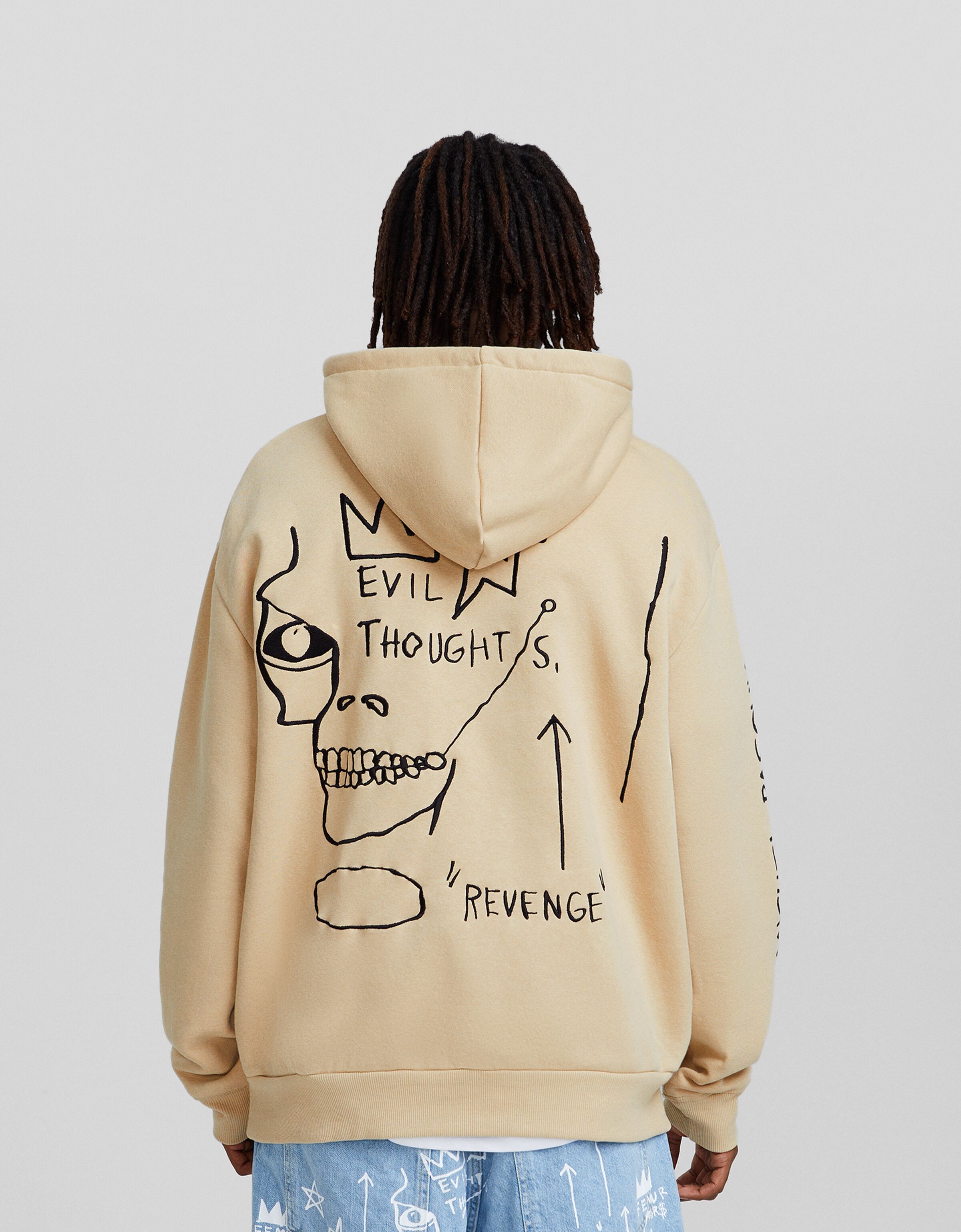 Sudadera capucha Jean-Michel Basquiat print