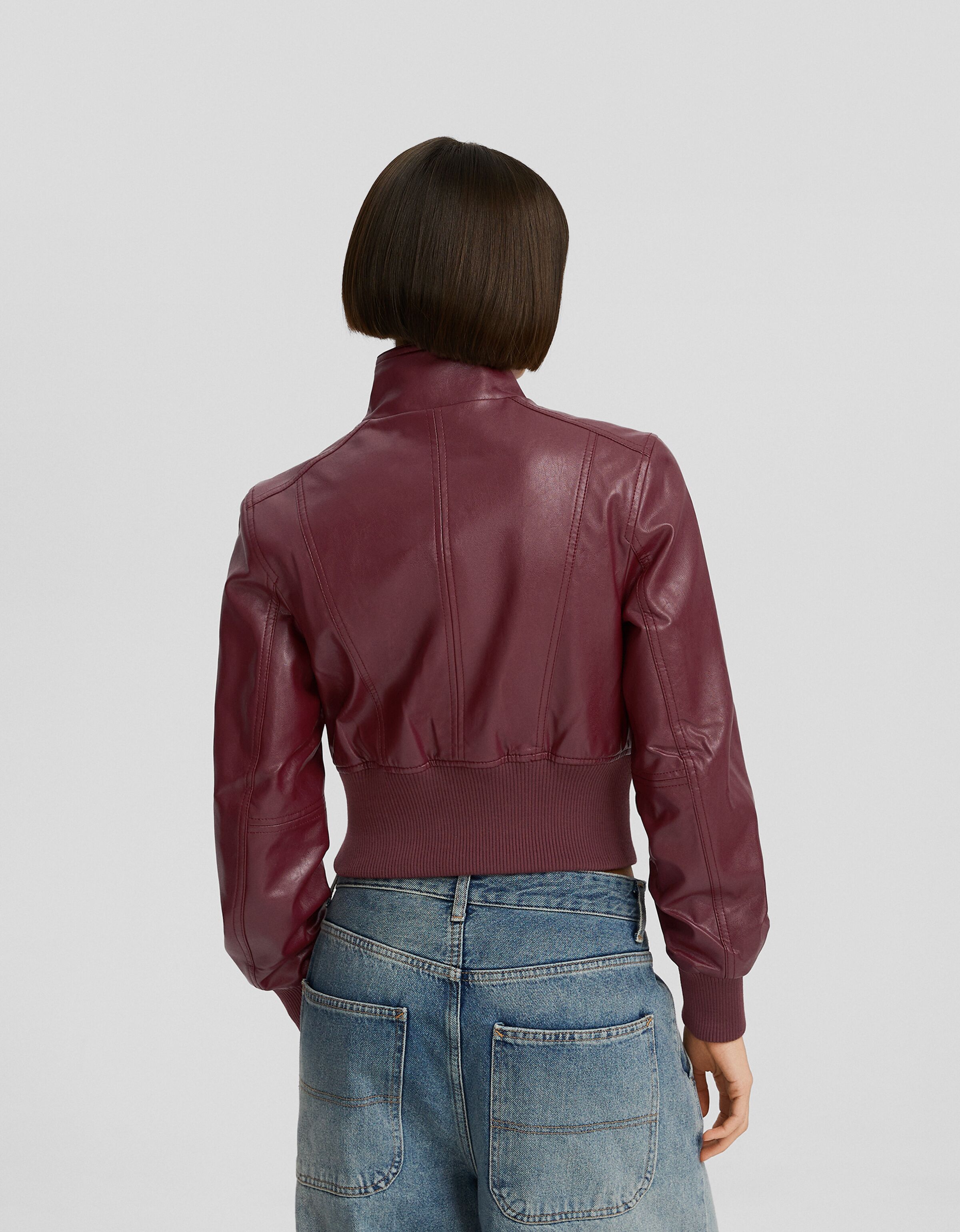 Cazadora efecto piel