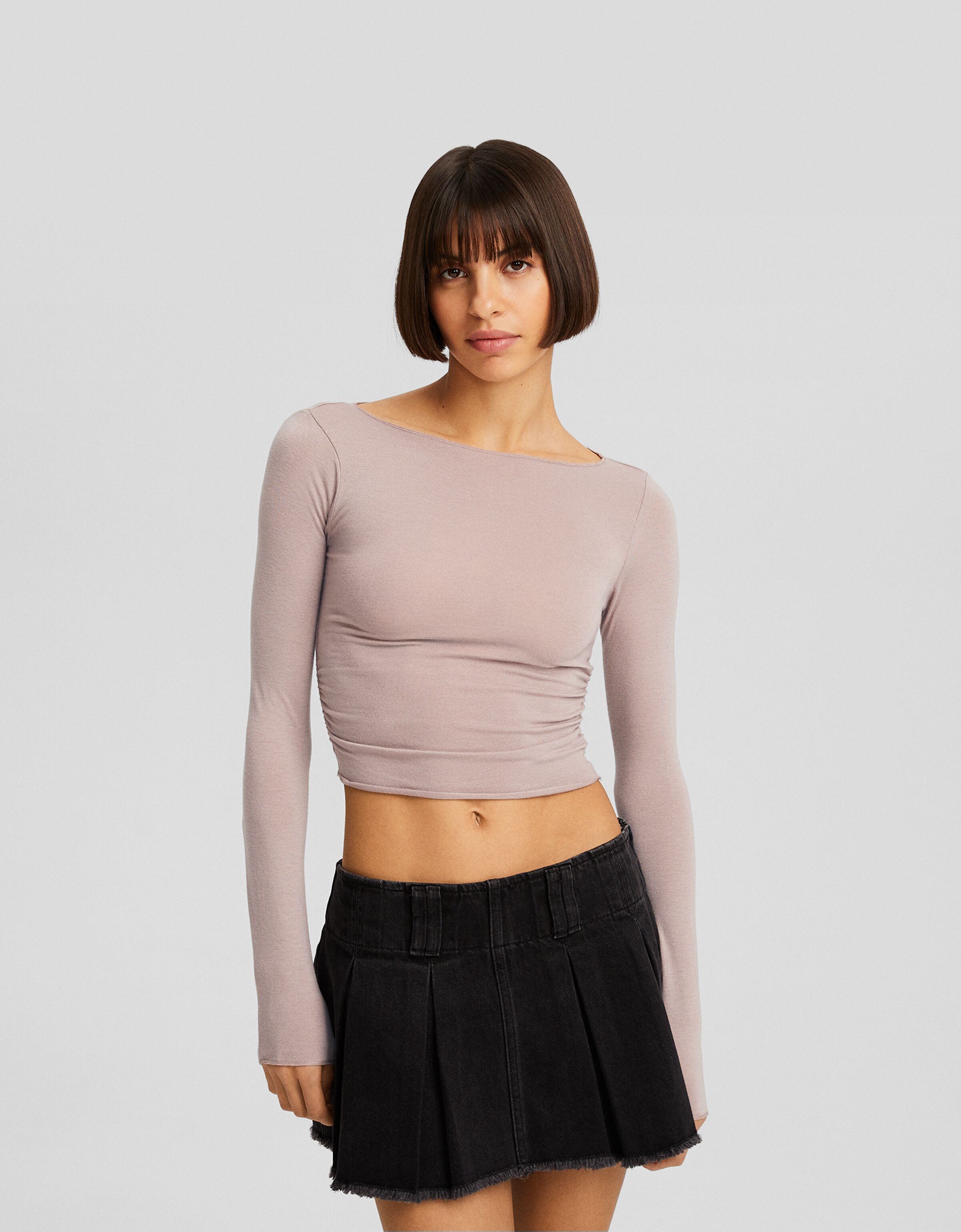 Camiseta manga larga costuras