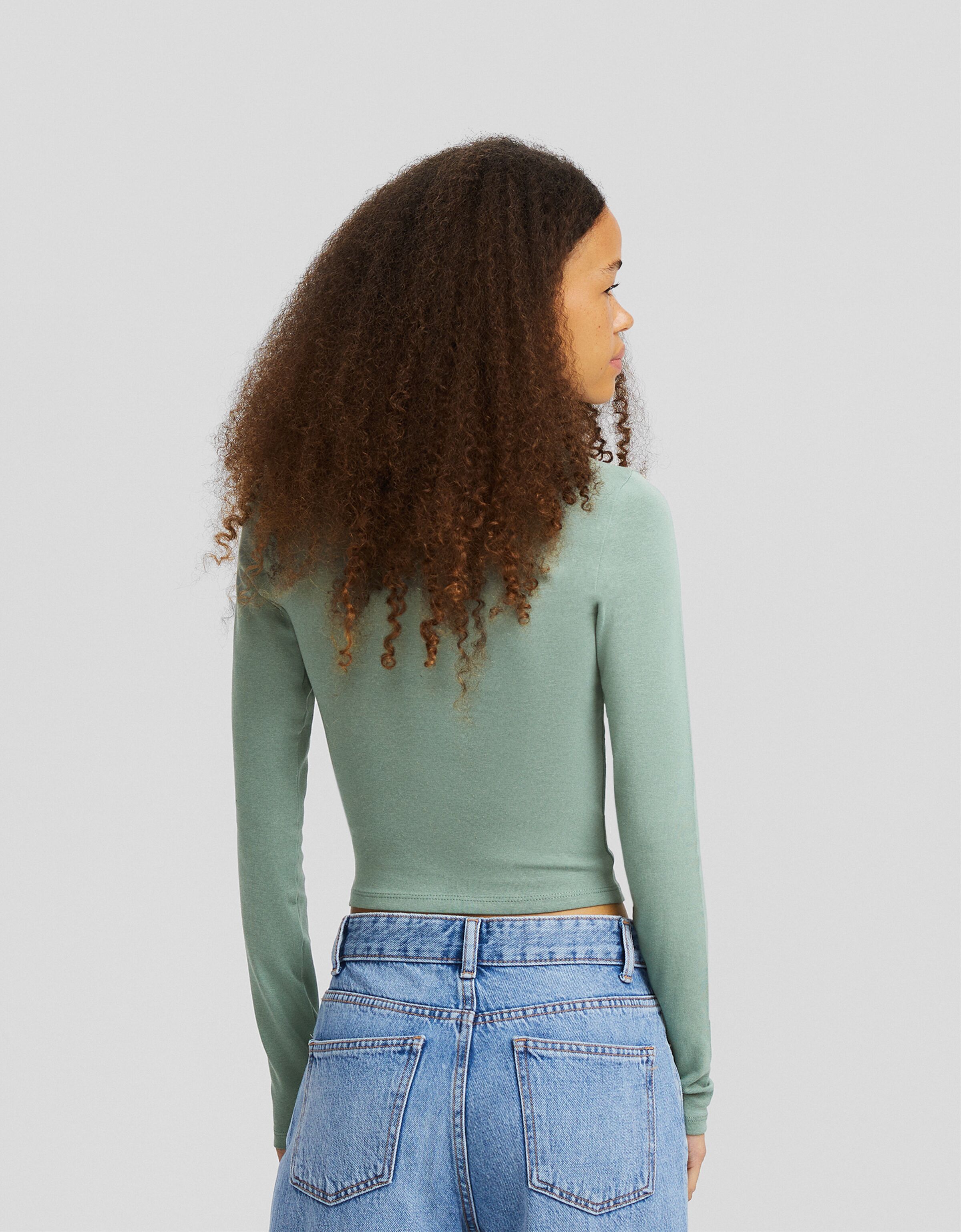 Camiseta manga larga cuello redondo