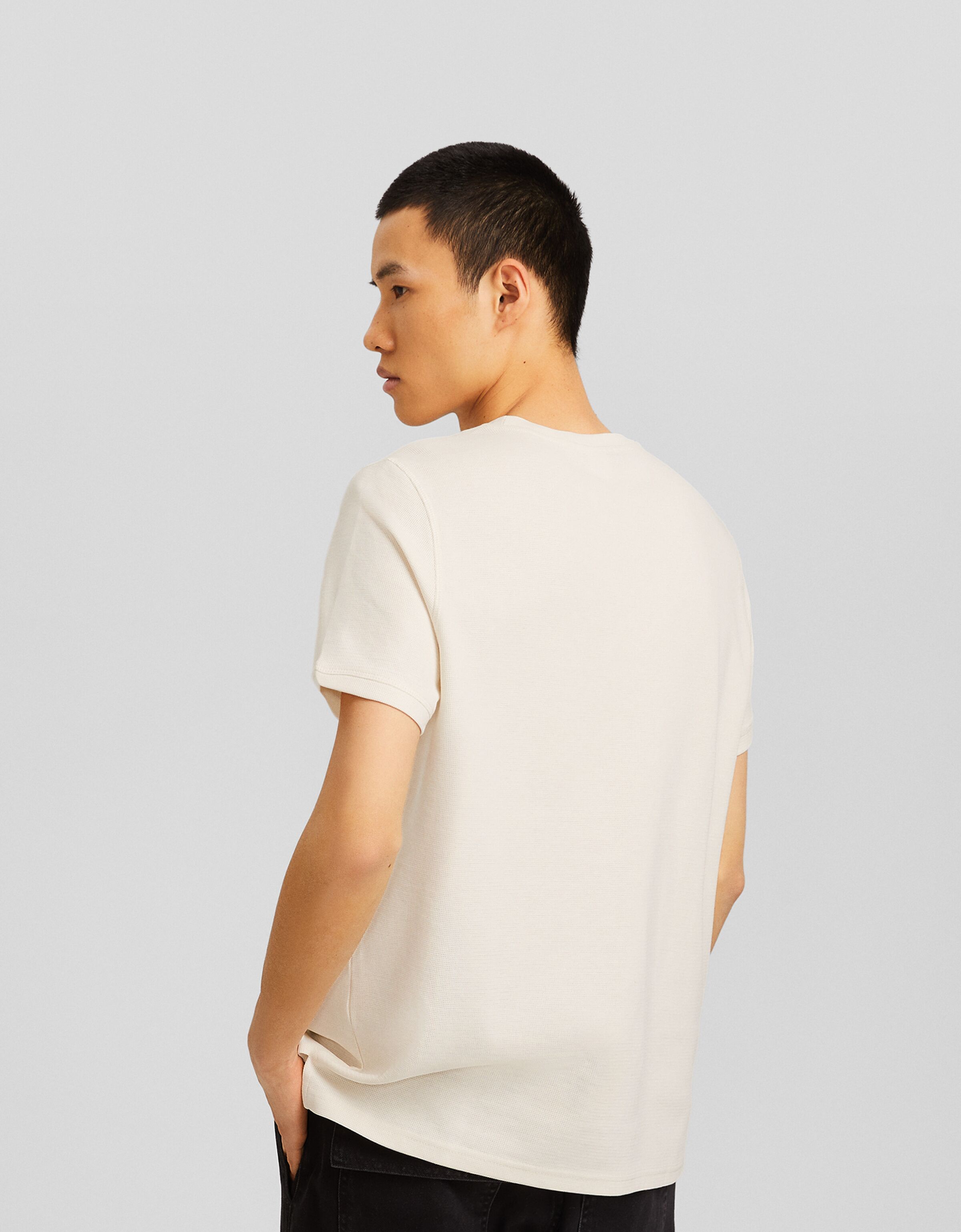 Camiseta manga corta textura