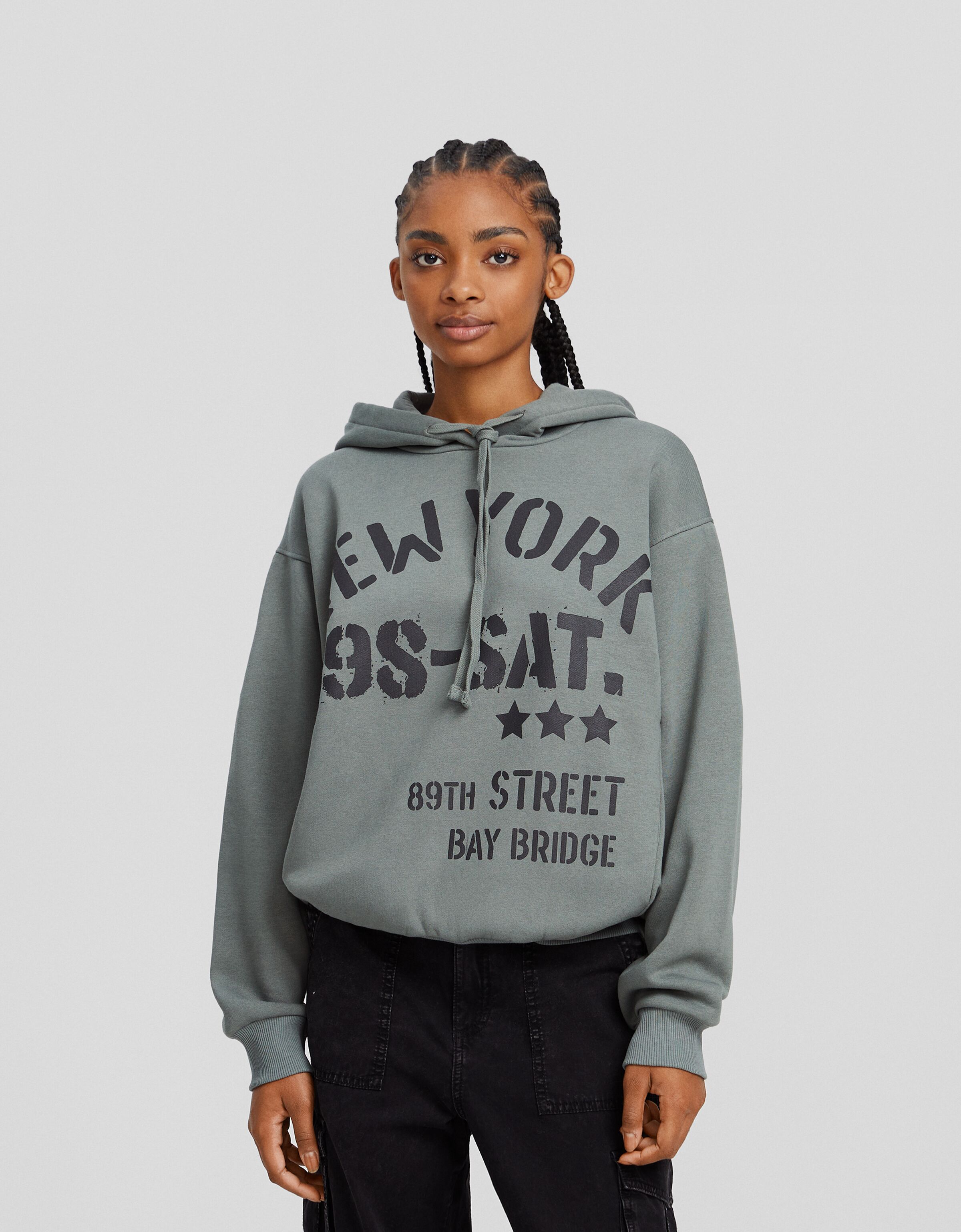 Sudadera capucha print