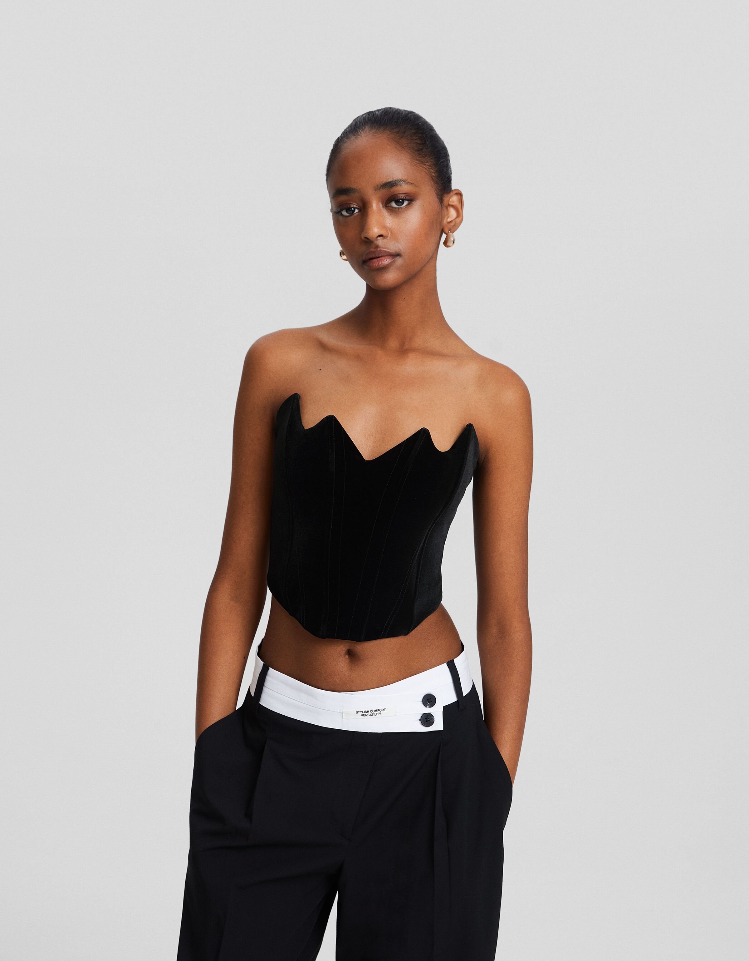 Top corsé terciopelo