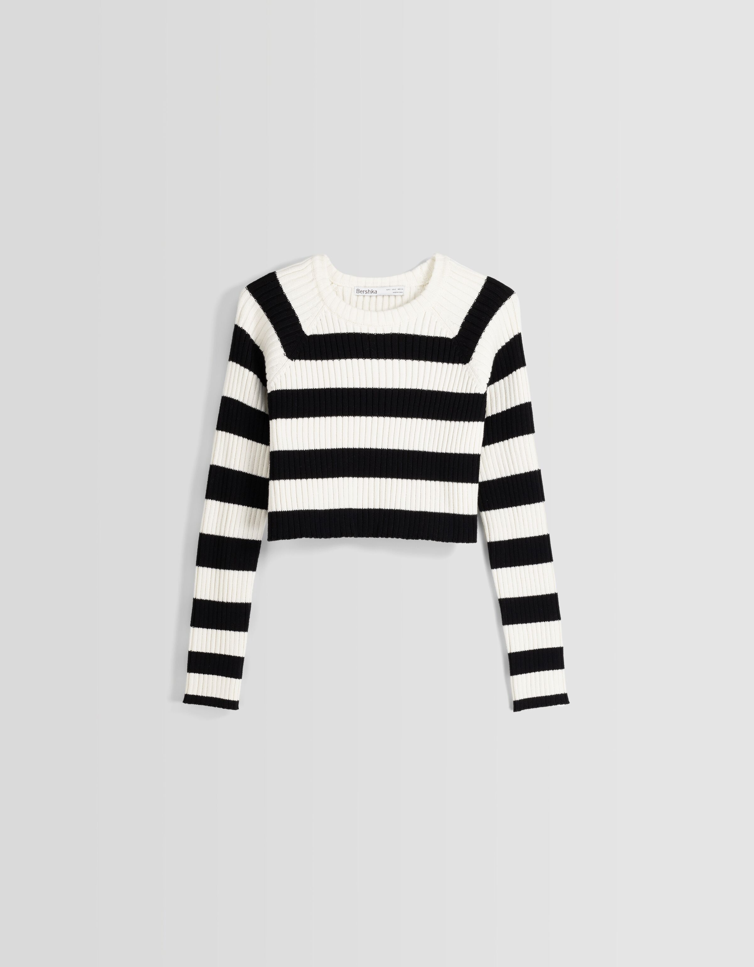 Jersey con algodón punto rib