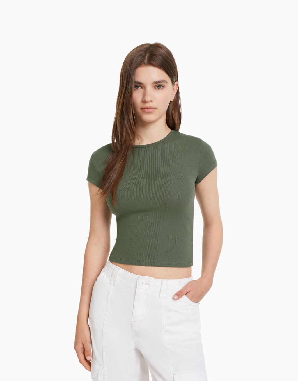 Camiseta manga corta rib