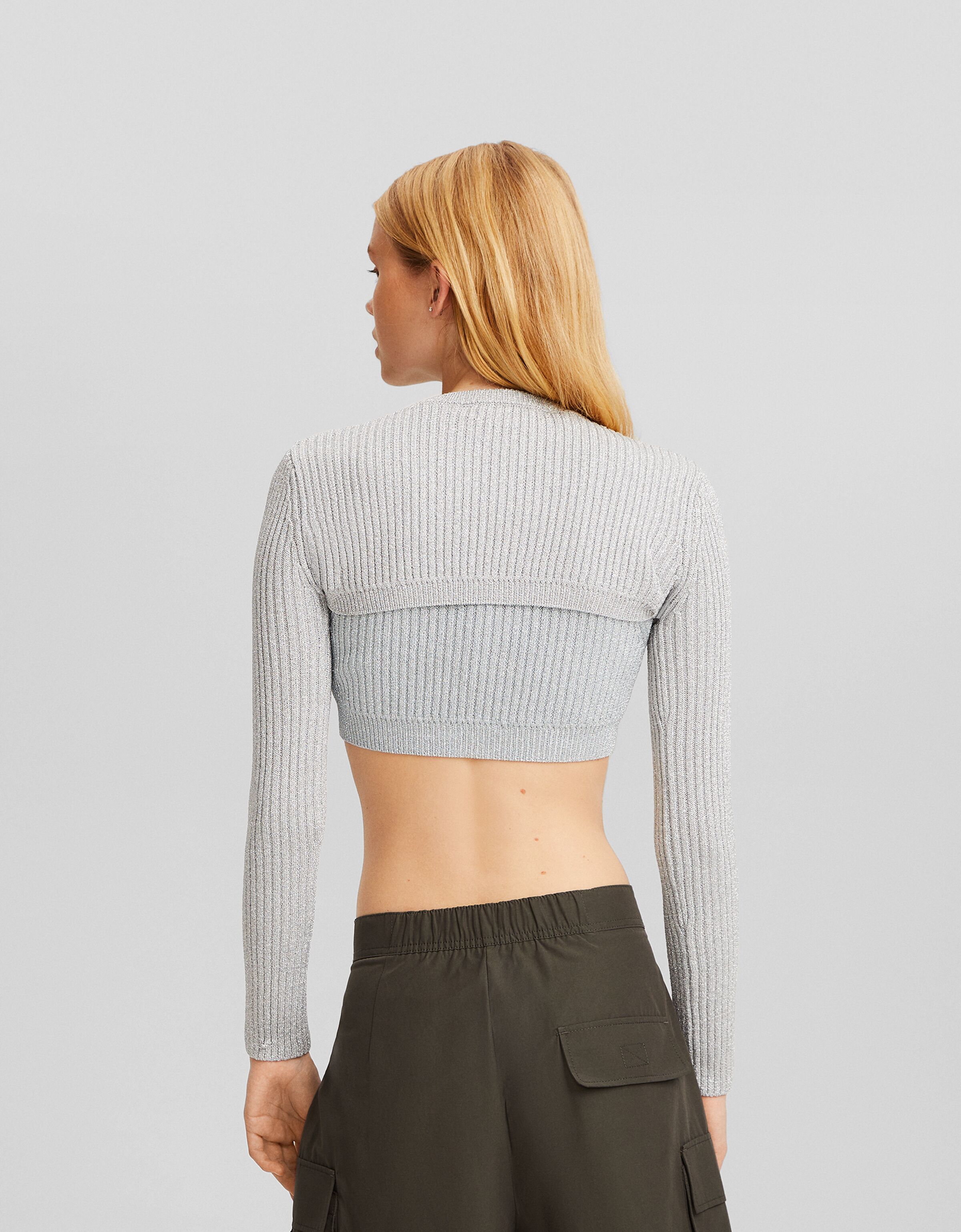 Jersey manguitos brillo