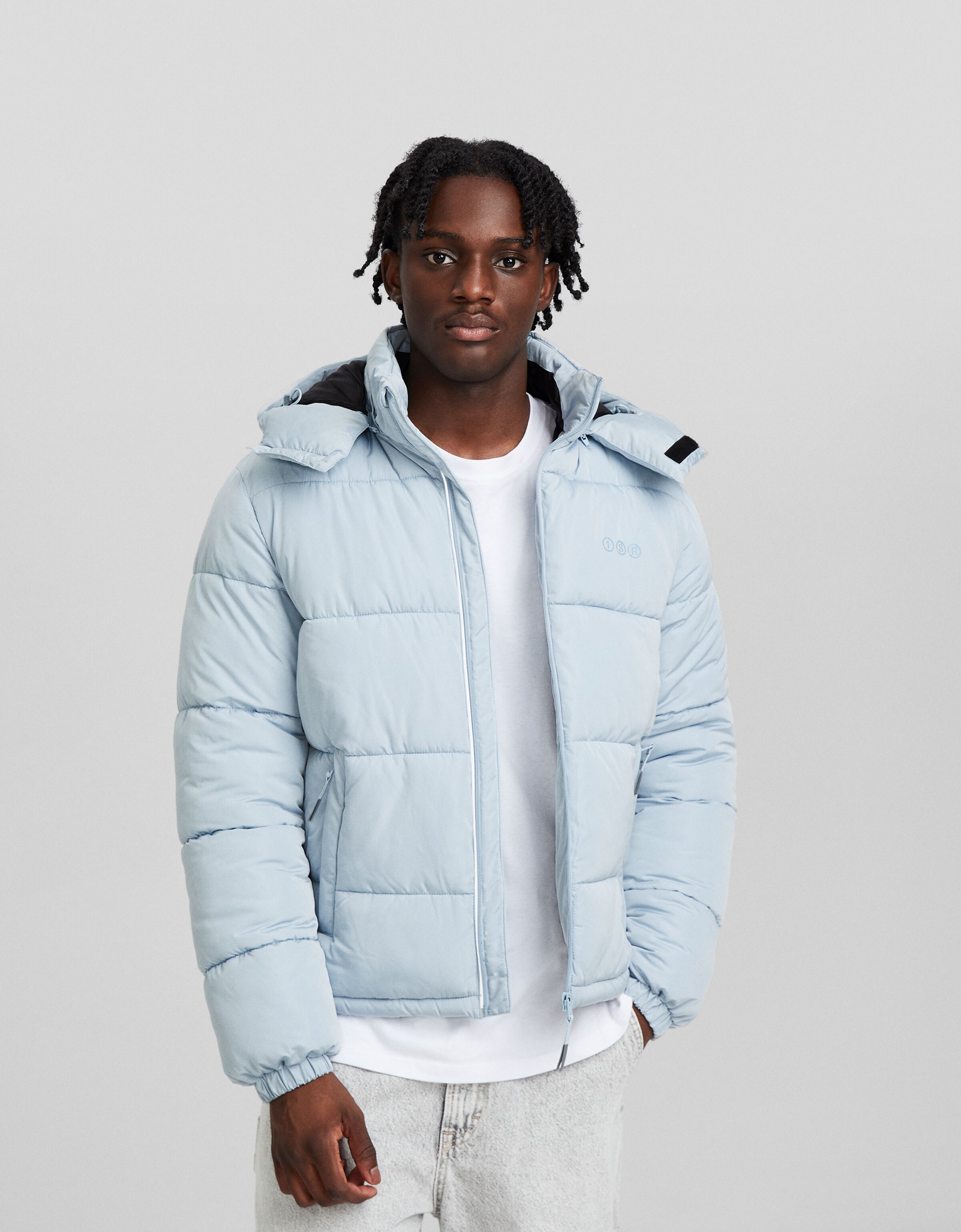 Cazadora acolchada capucha