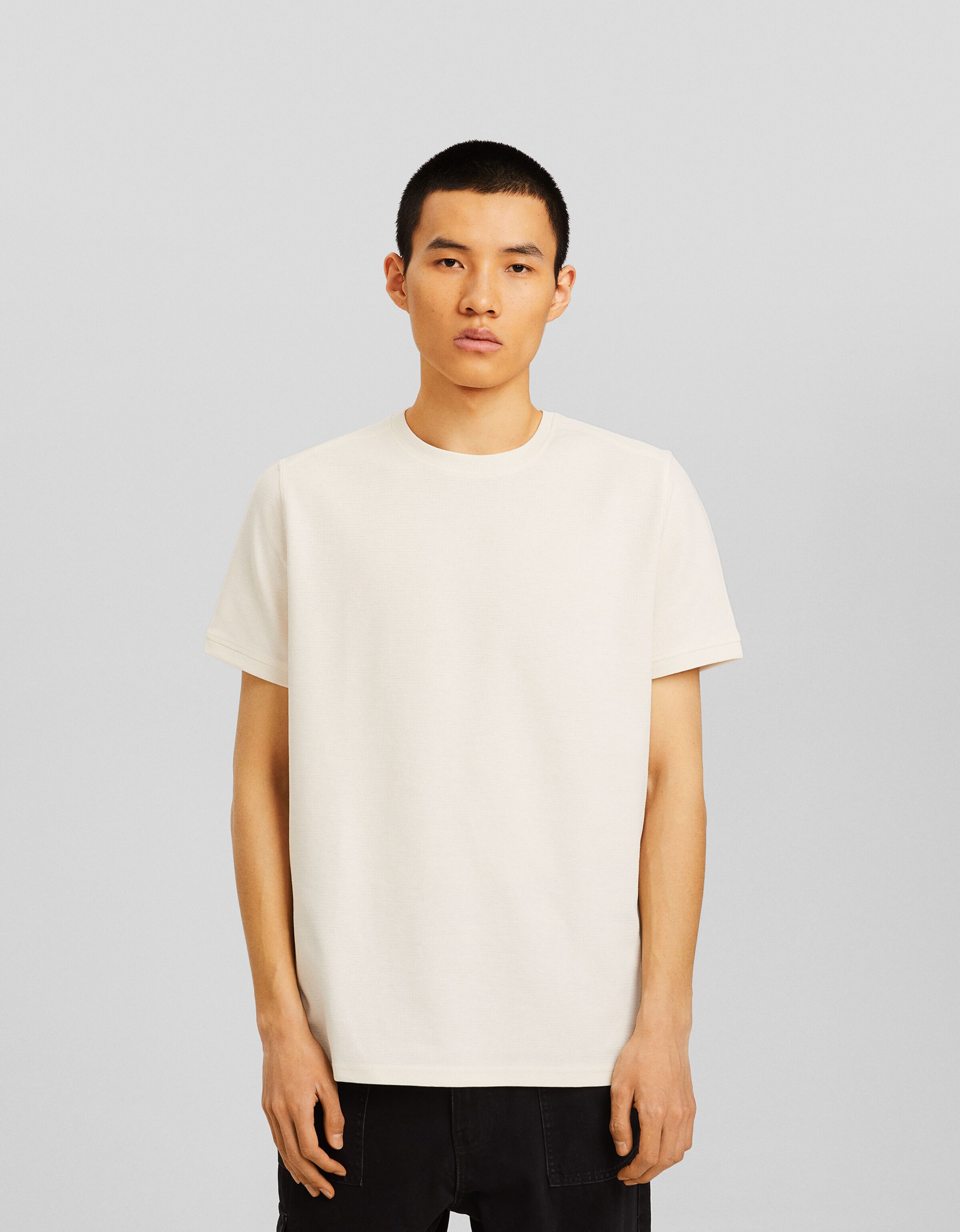 Camiseta manga corta textura