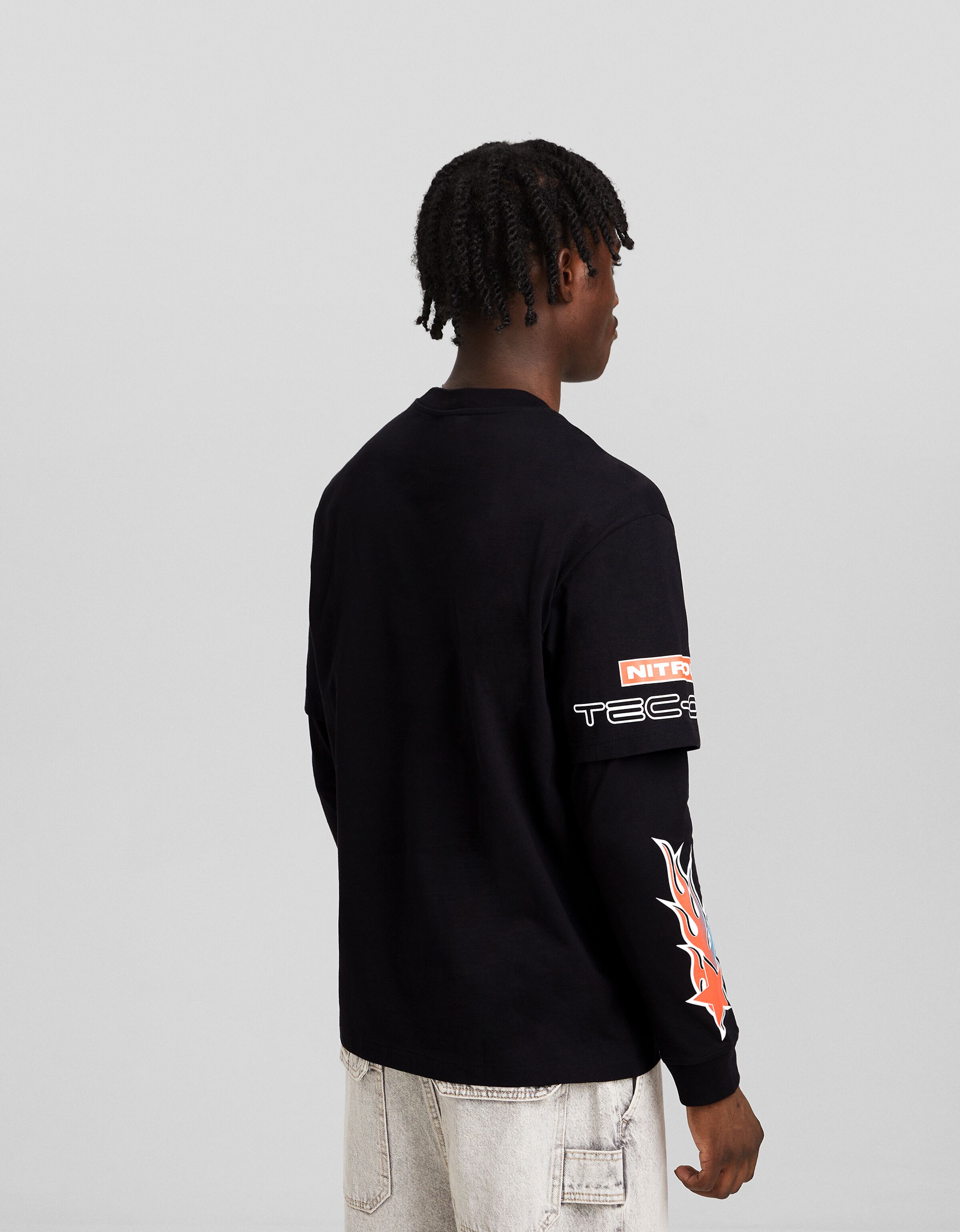 Camiseta manga larga oversize racing