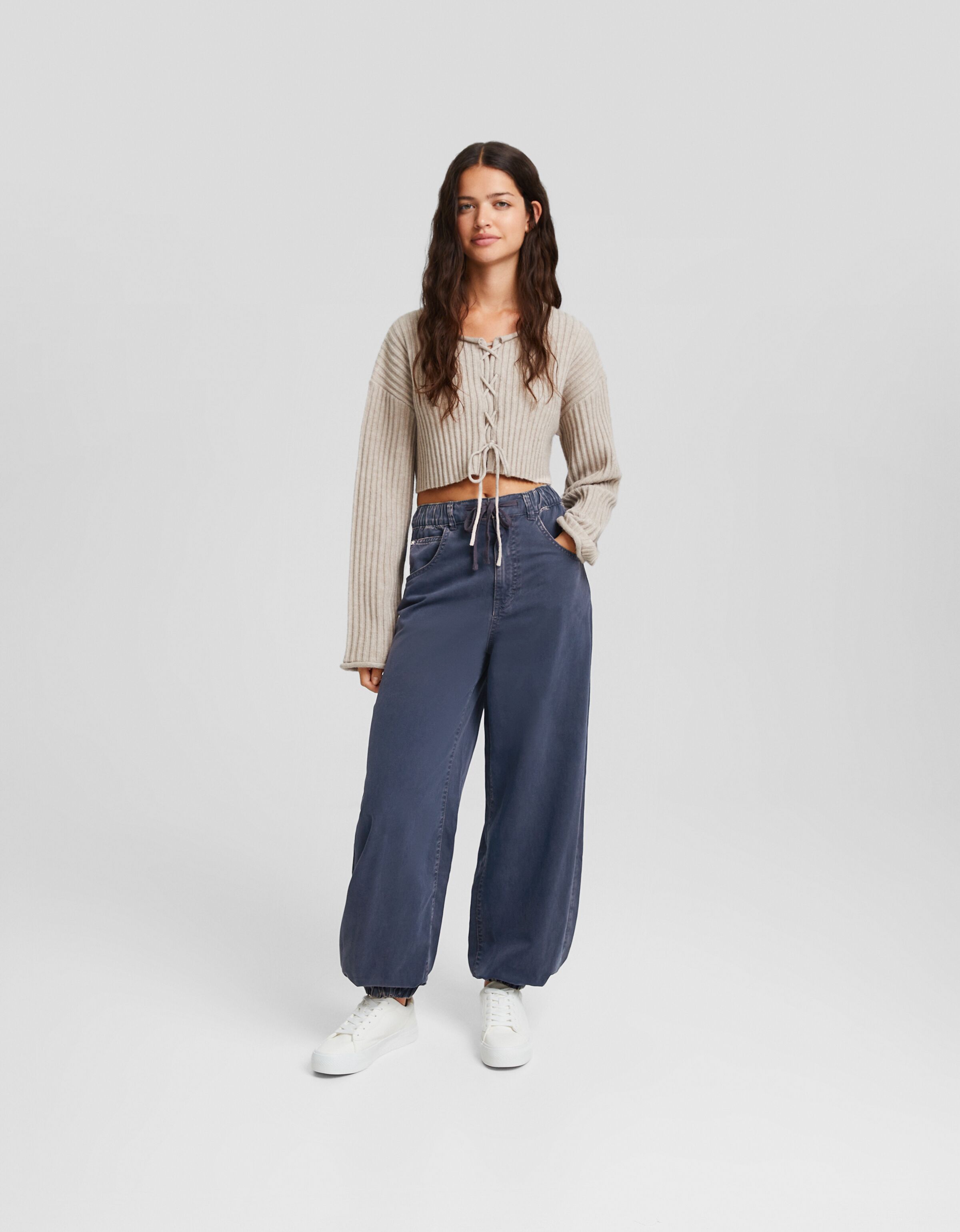 Pantalón jogger algodón cordón