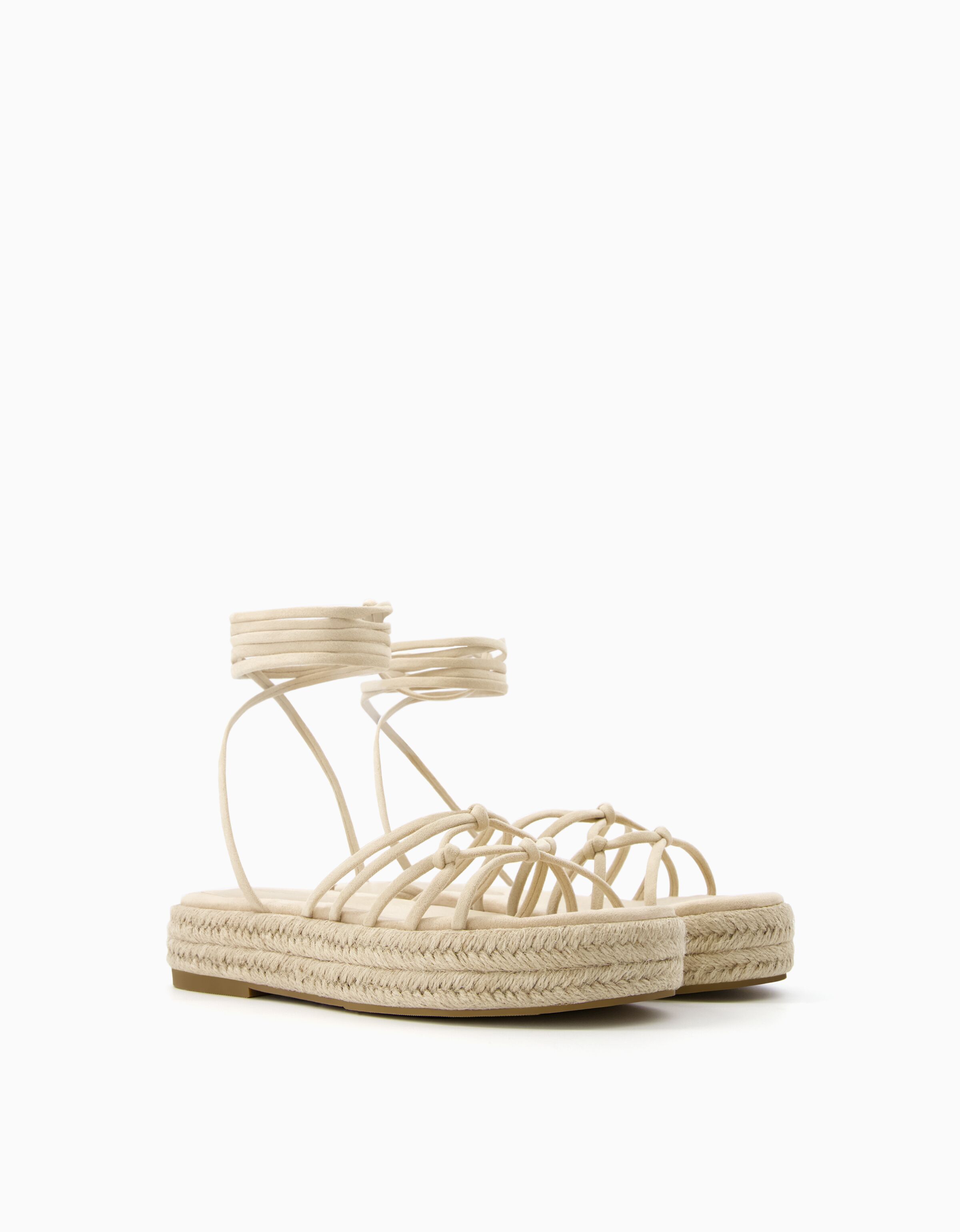 Sandalia plana yute atada
