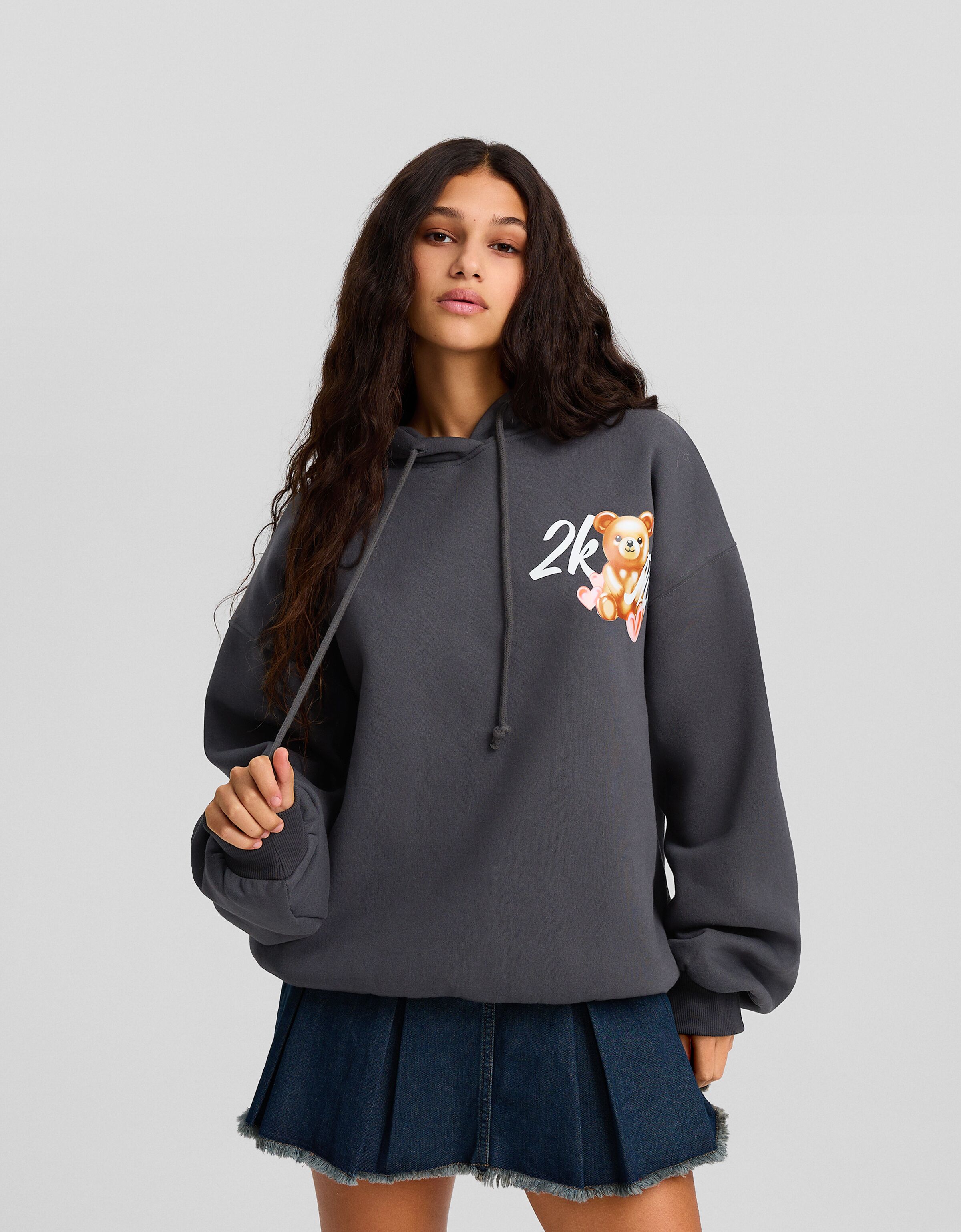 Sudadera capucha print