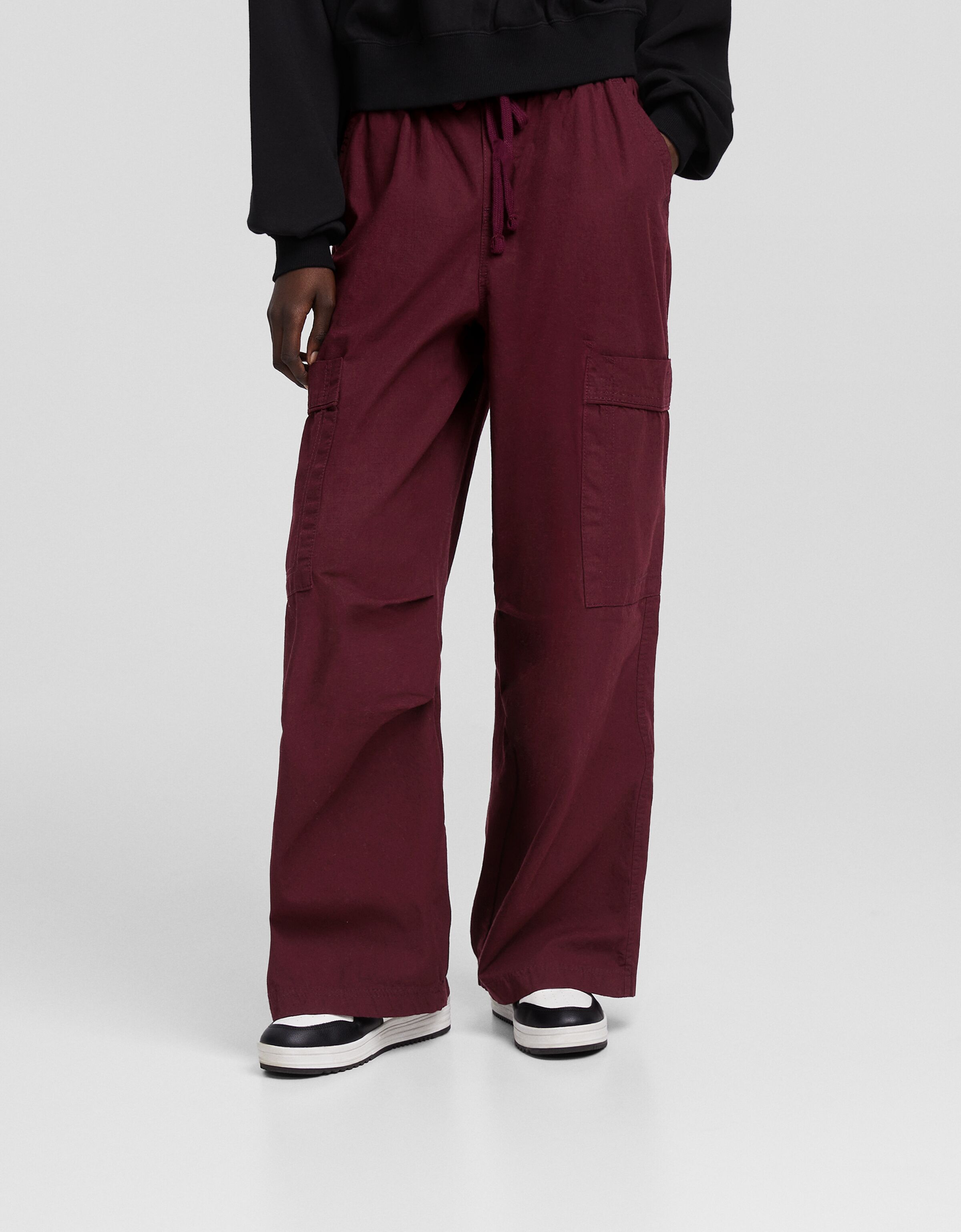 Pantalón parachute algodón