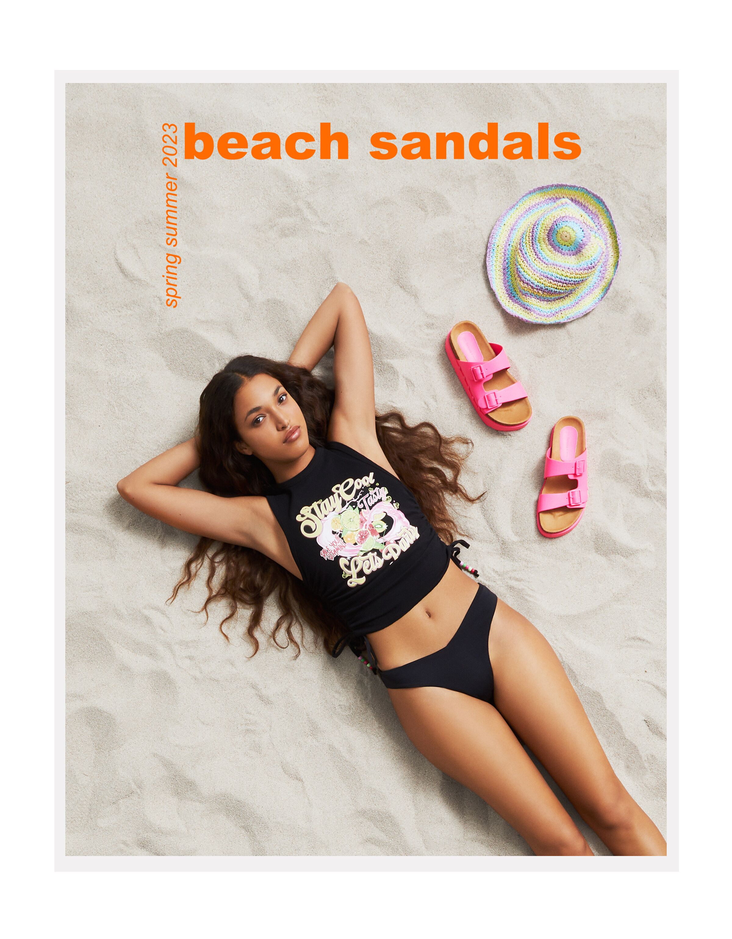 Sandalia plana plataforma hebillas