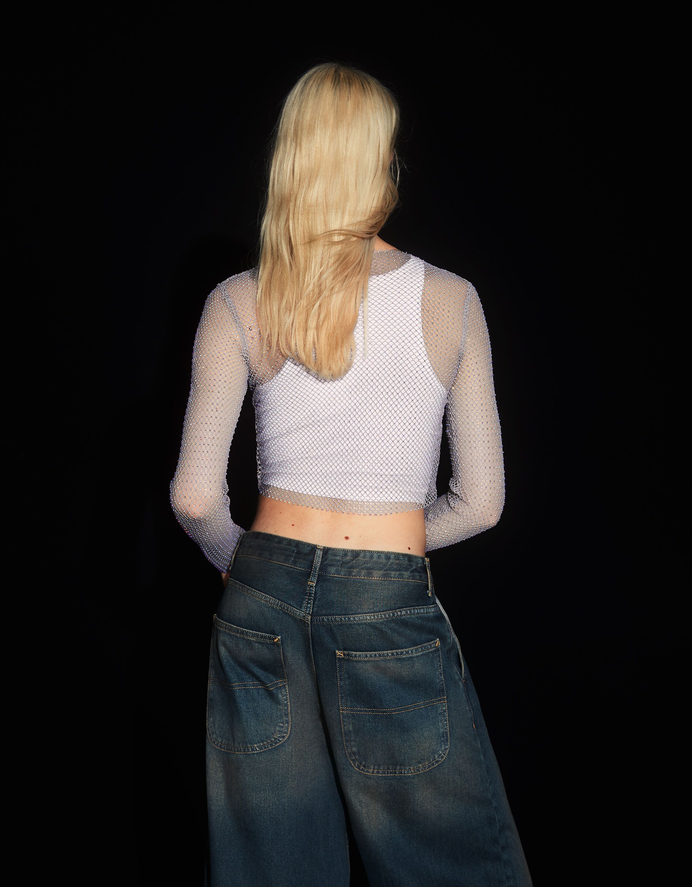 Camiseta manga larga red strass