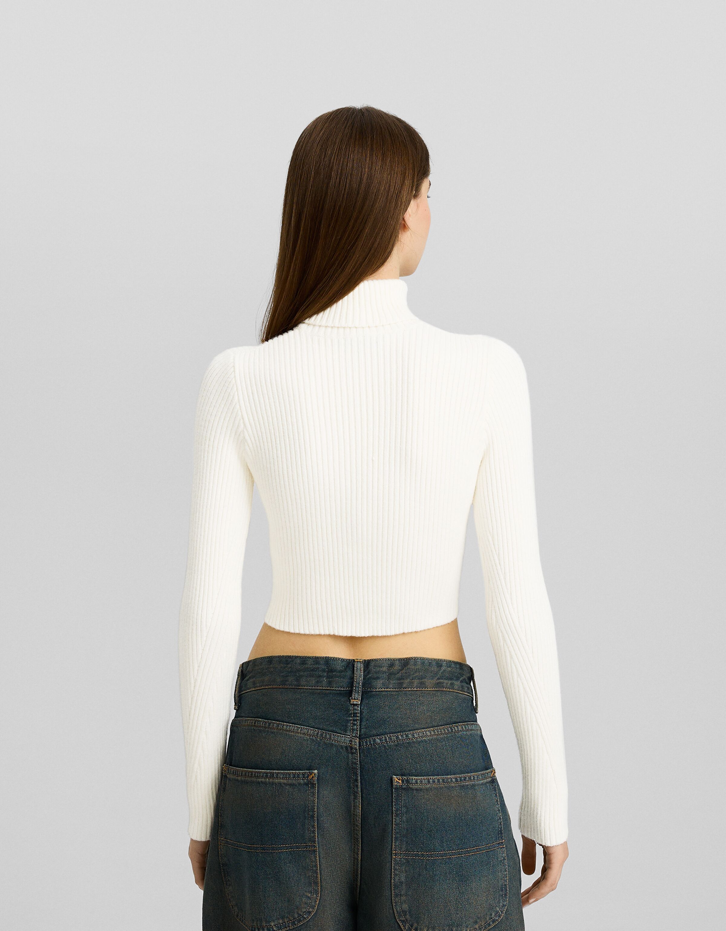 Jersey cuello subido rib