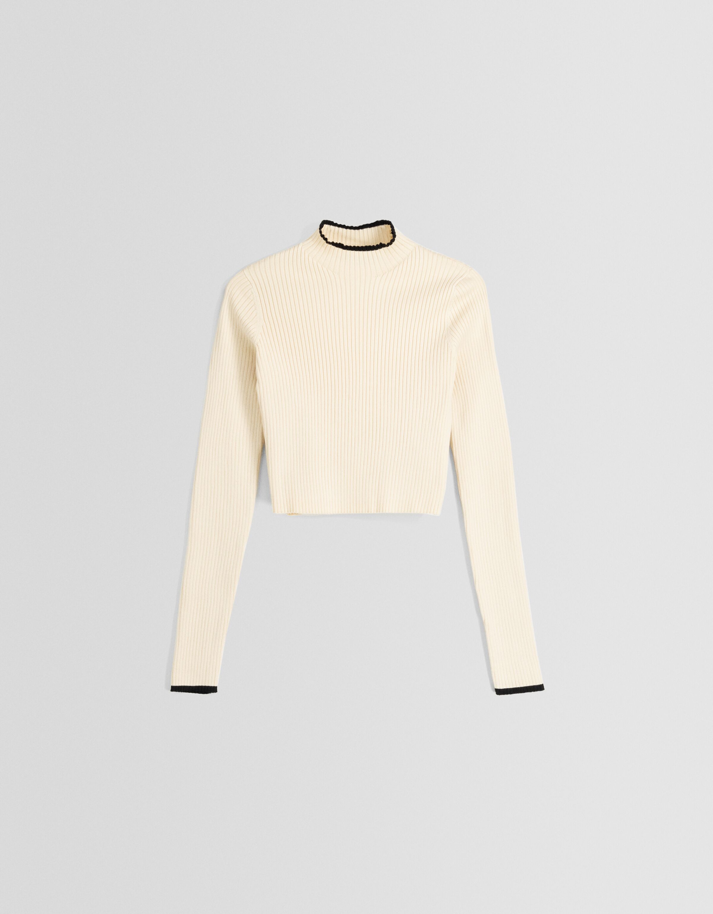 Jersey cuello subido rib