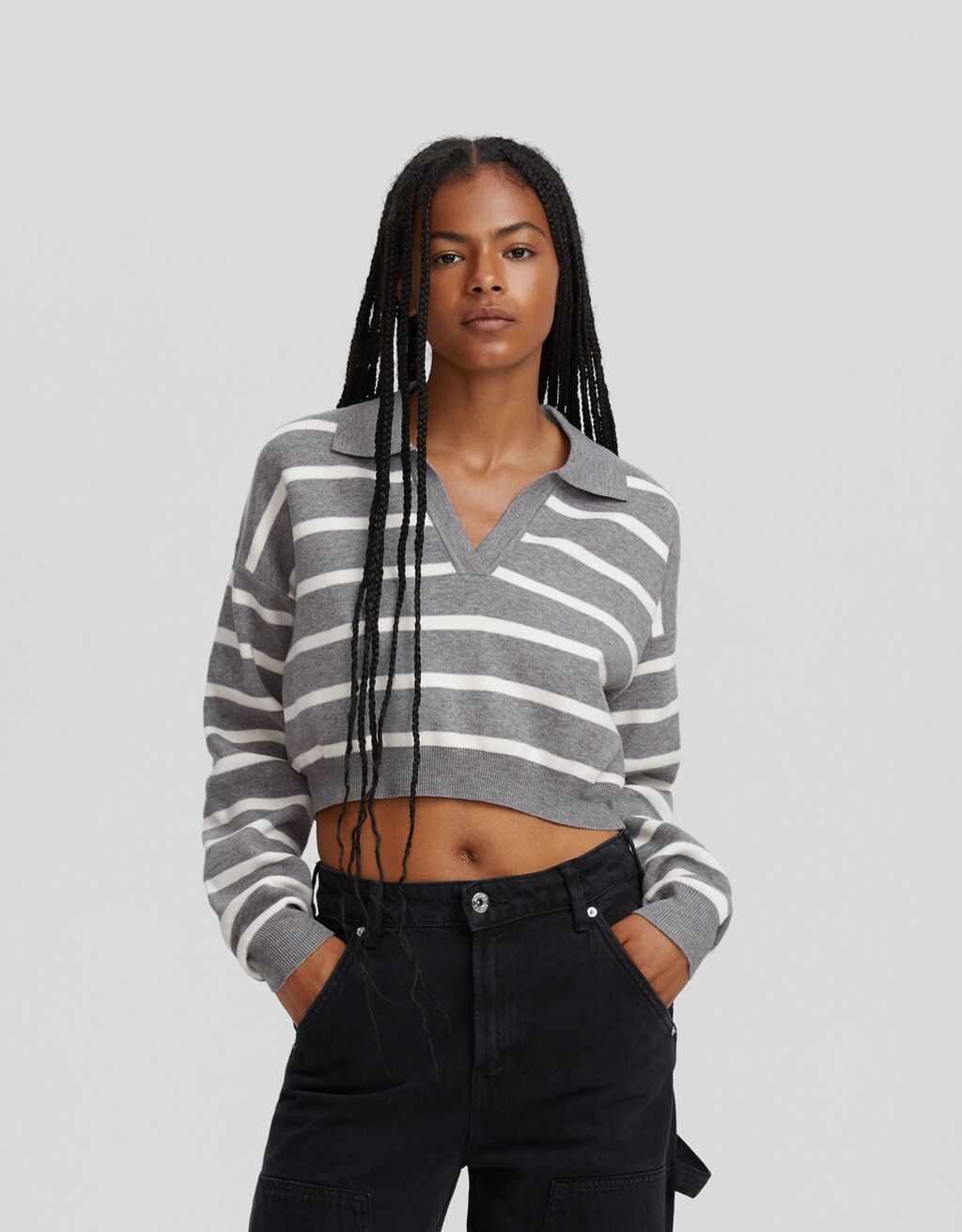 Jersey cuello polo rayas