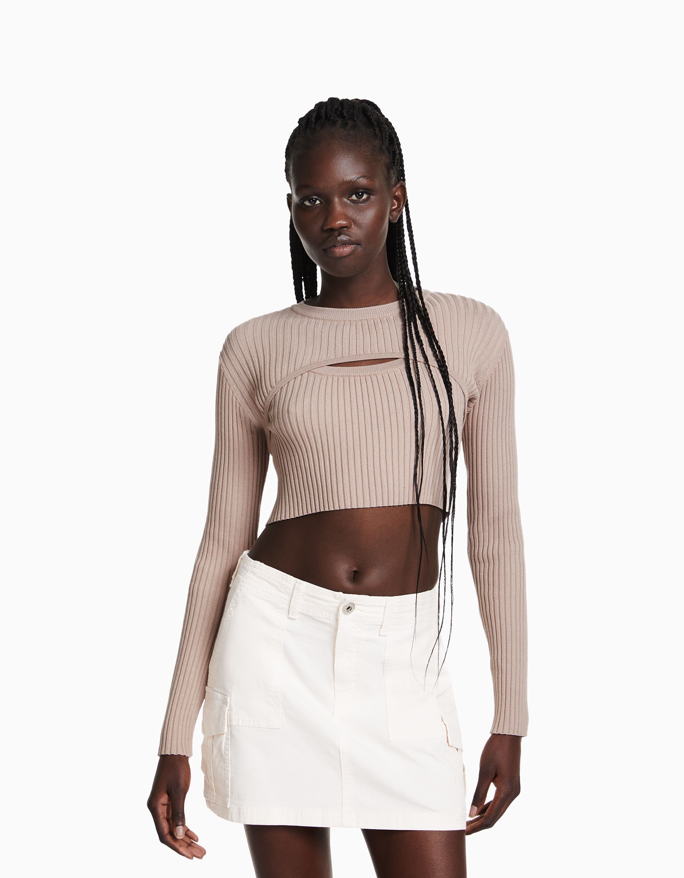 Jersey manguitos cropped